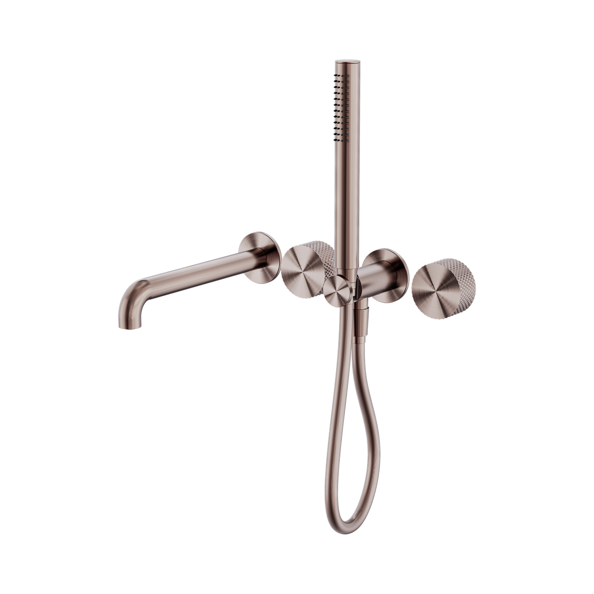 NR252003b250 BZ Opal Progressive Shower System Separate Plate With Spout 250mm Brushed Bronze image 1