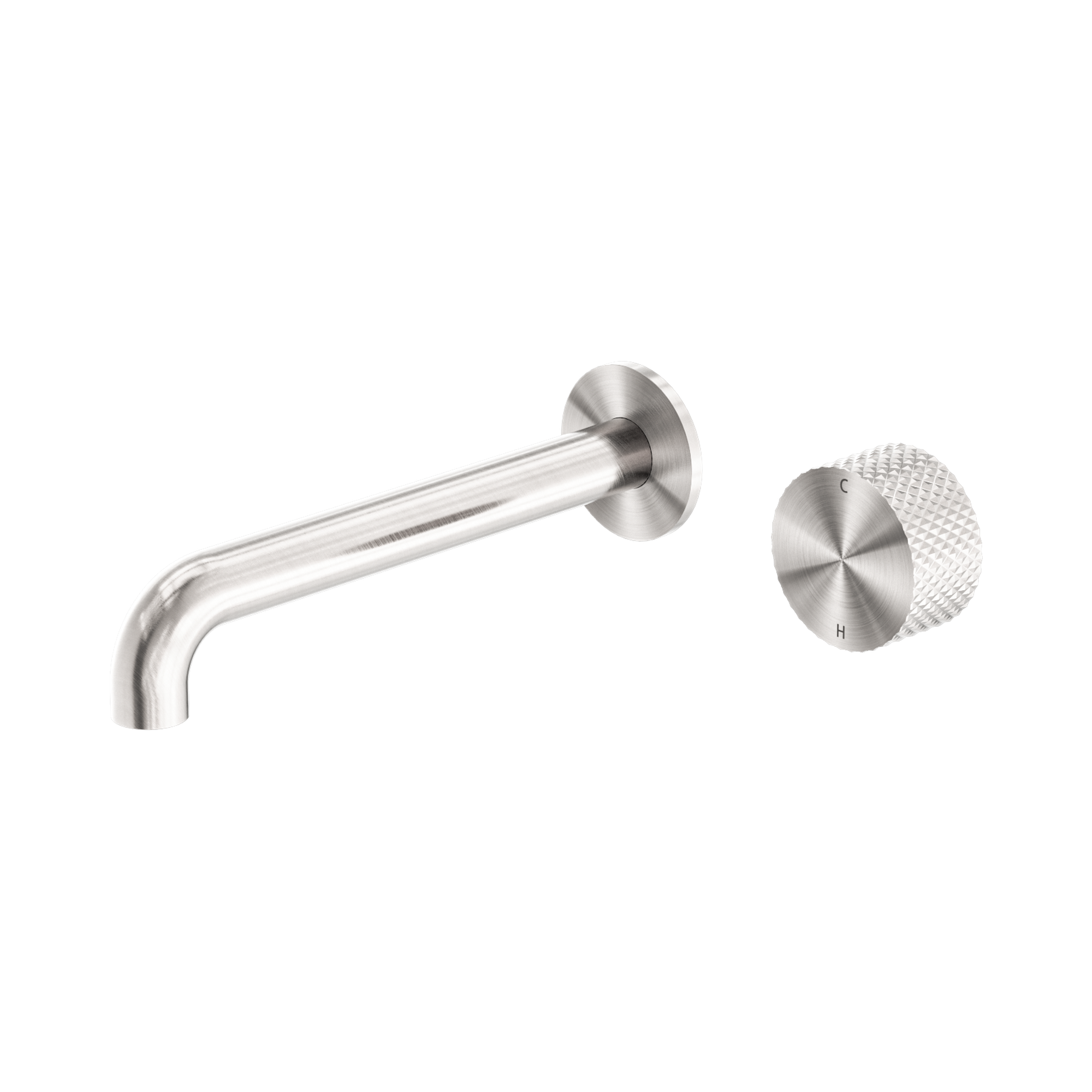 NR252007a120 BN Opal Progressive Wall Basin Bath Set 120mm Brushed Nickel image 1