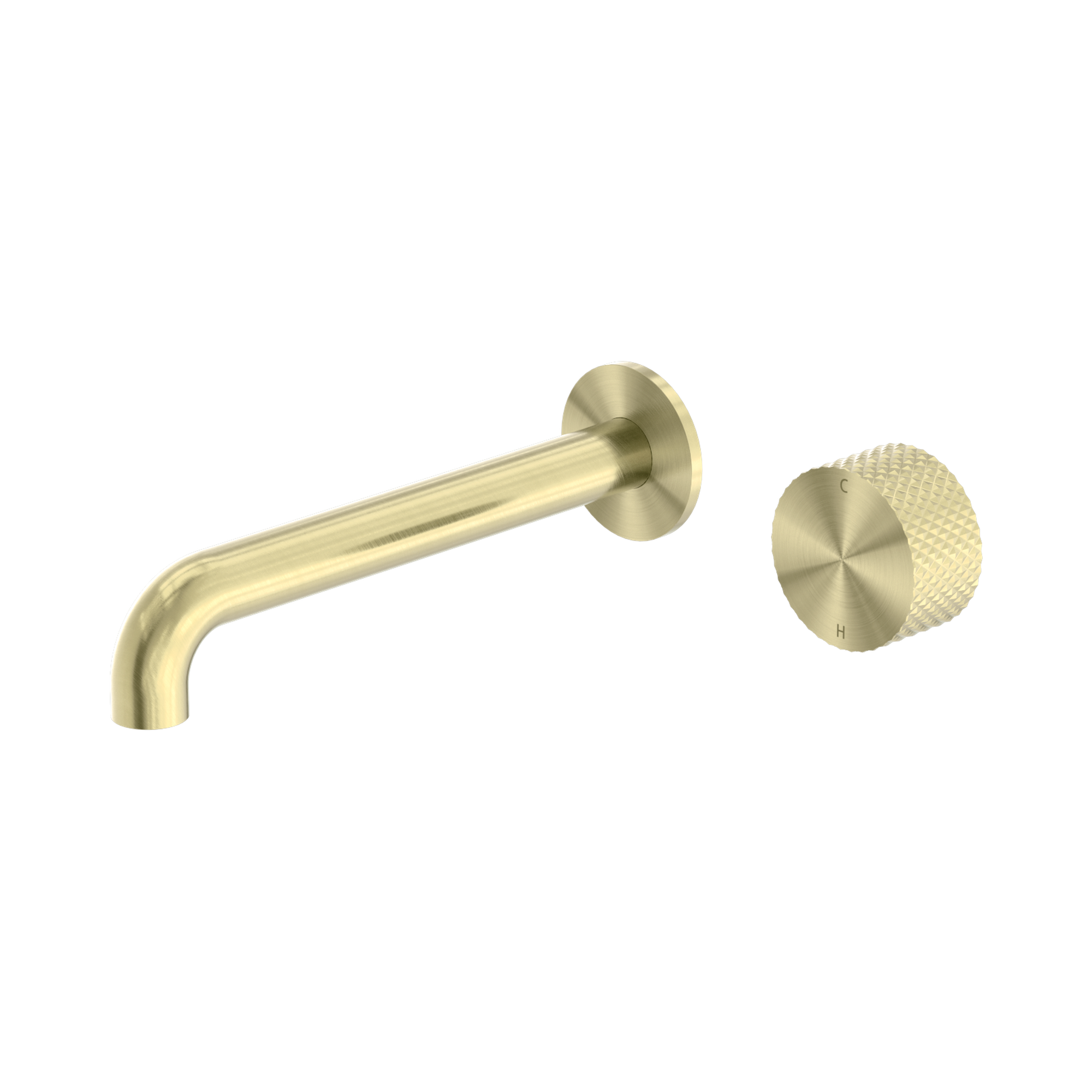 NR252007a185 BG Opal Progressive Wall Basin Bath Set 185mm Brushed Gold image 1
