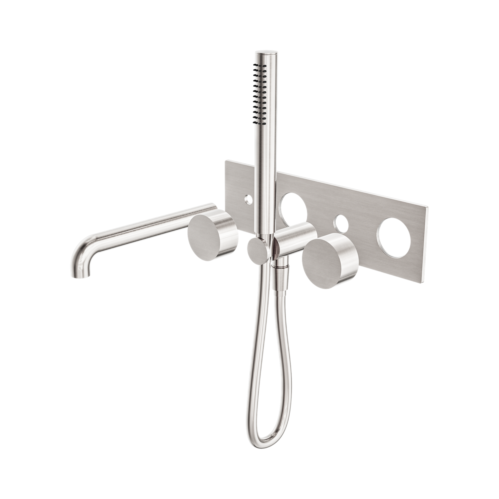 NR271903a230t BN Kara Progressive Shower System With Spout 230mm Trim Kits Only Brushed Nickel image 1