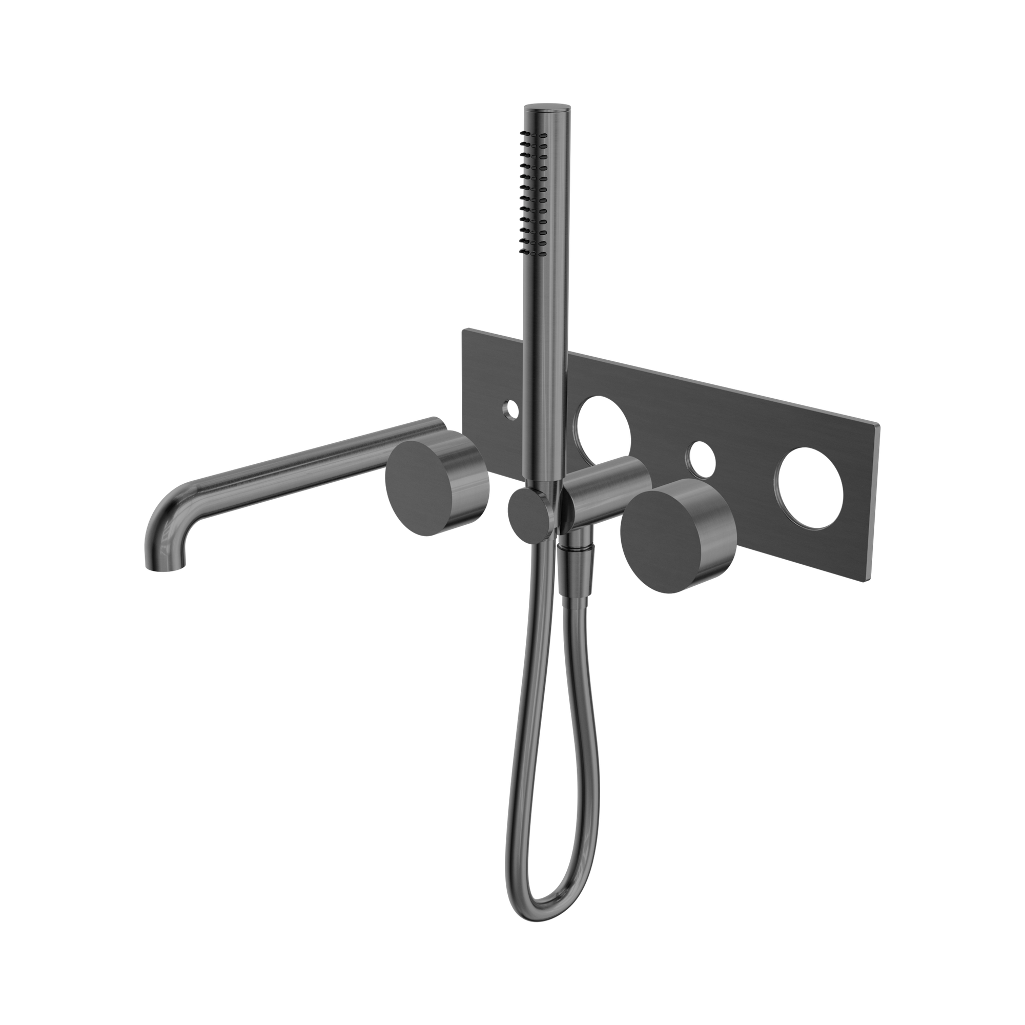 NR271903a230t GM Kara Progressive Shower System With Spout 230mm Trim Kits Only Gun Metal image 1