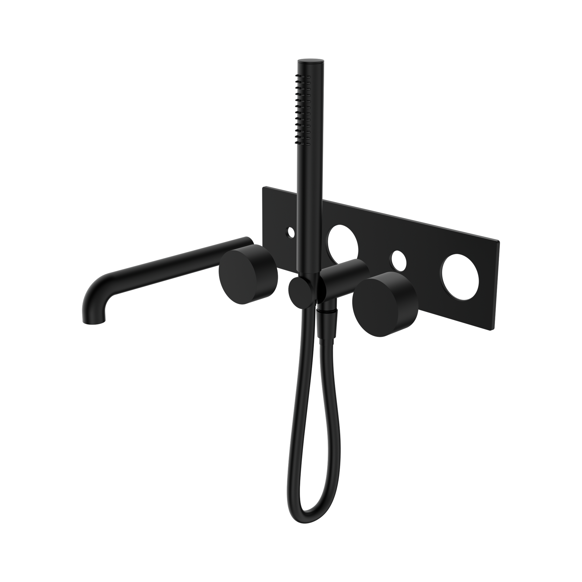 NR271903a250t MB Kara Progressive Shower System With Spout 250mm Trim Kits Only Matte Black image 1