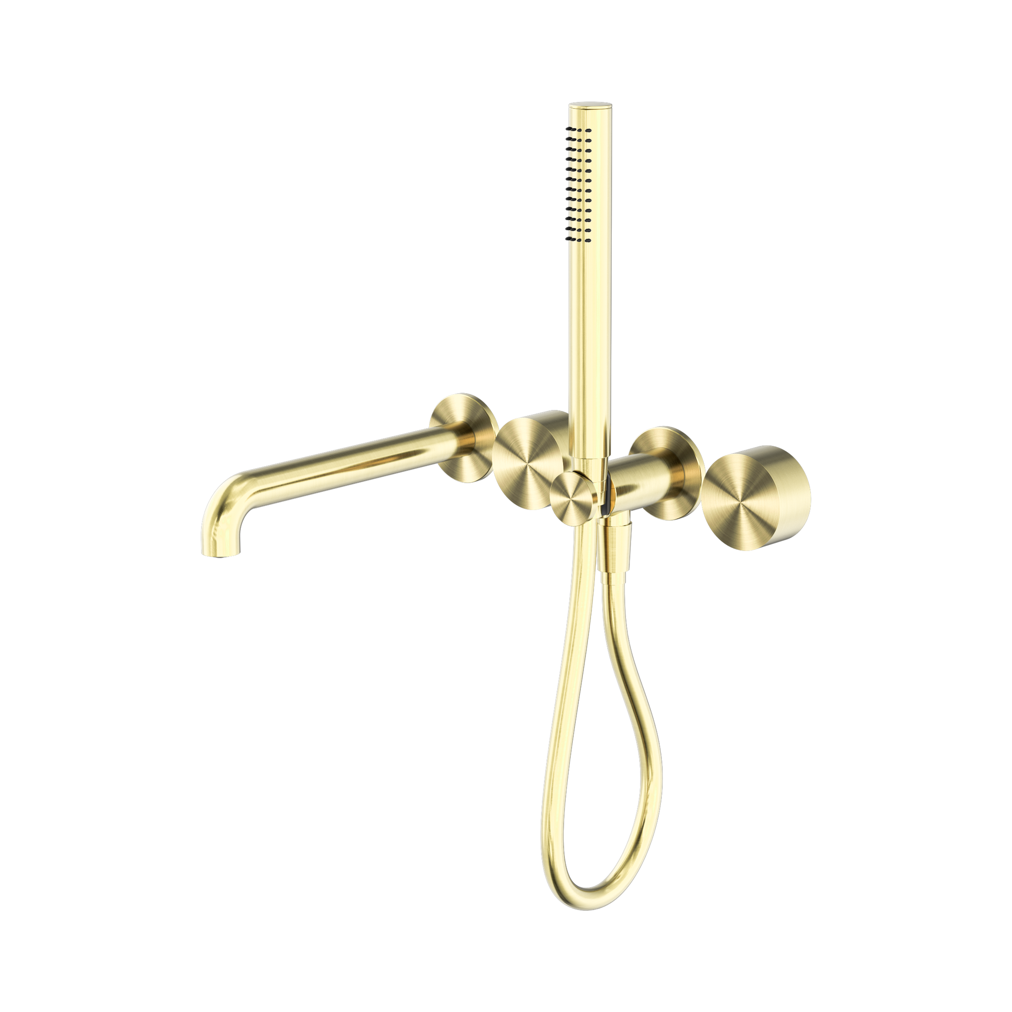 NR271903b230 BG Kara Progressive Shower System Separate Plate With Spout 230mm Brushed Gold image 1
