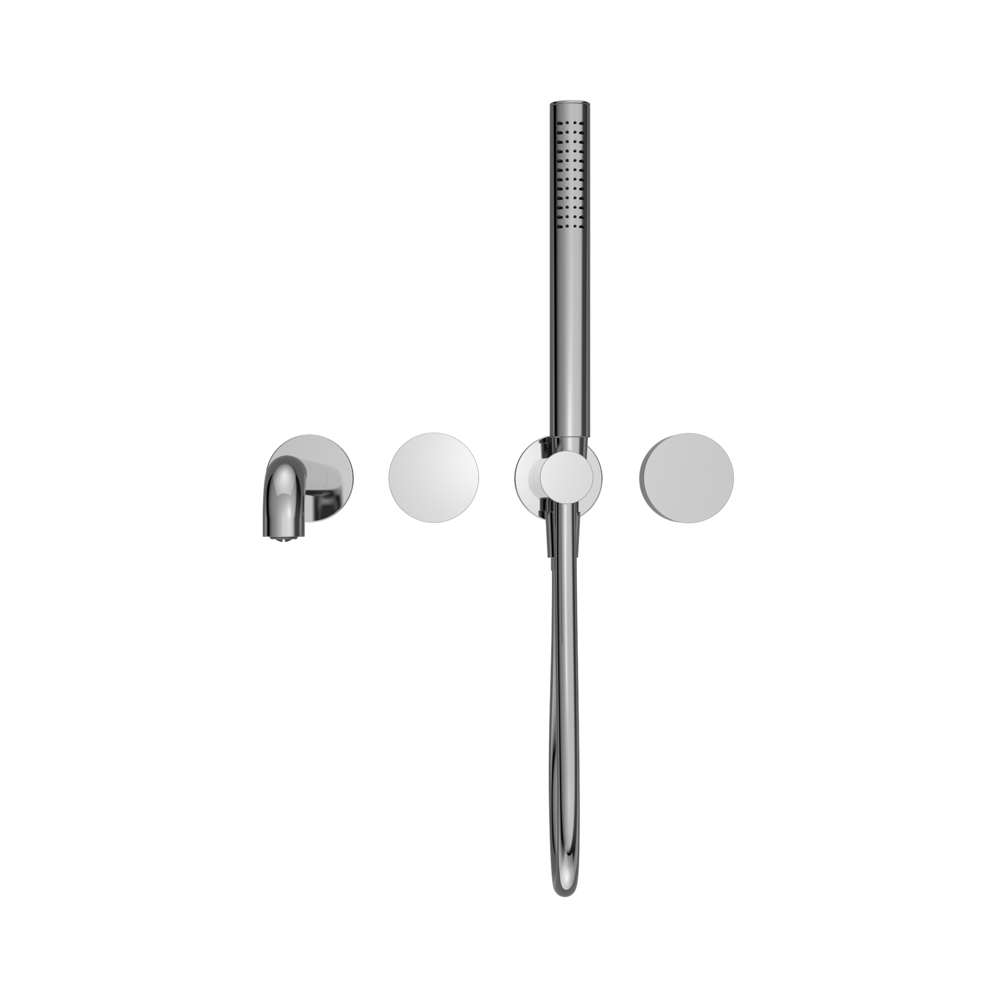 NR271903b230 CH Kara Progressive Shower System Separate Plate With Spout 230mm Chrome image 3