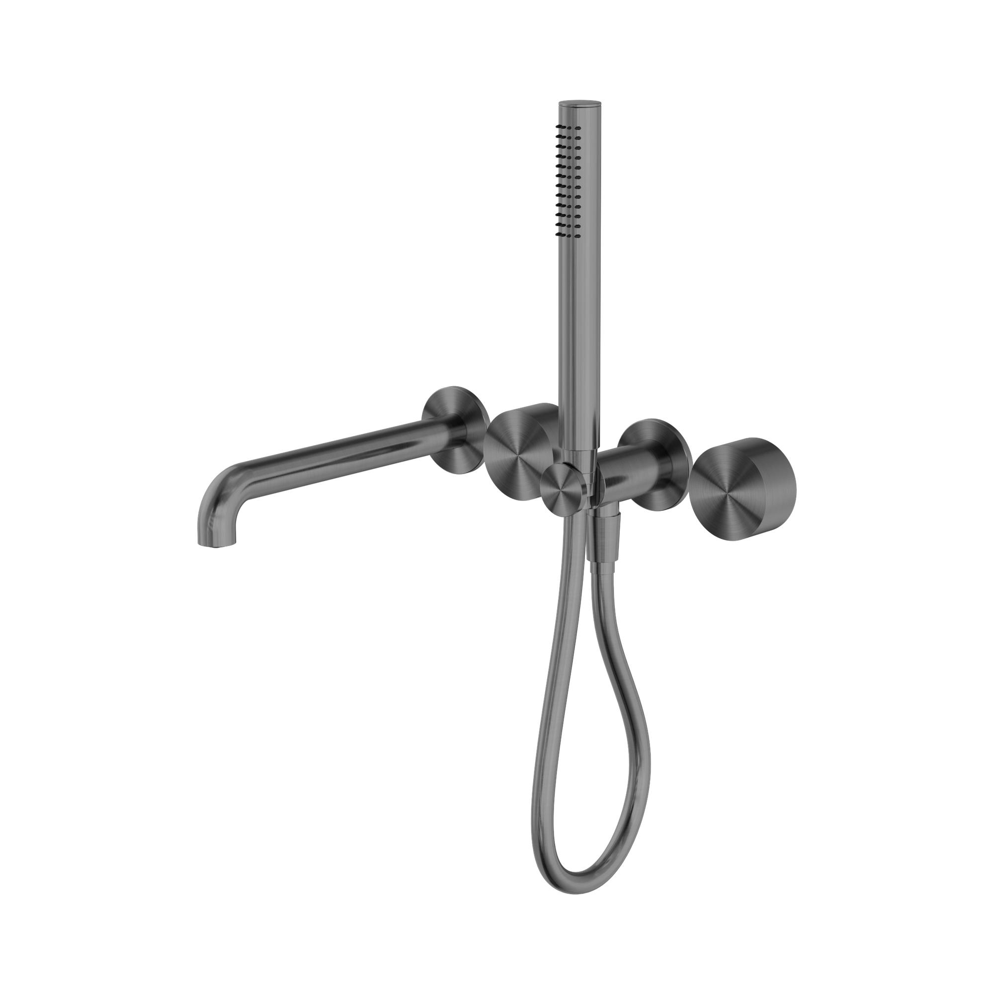 NR271903b230 GM Kara Progressive Shower System Separate Plate With Spout 230mm Gun Metal image 1