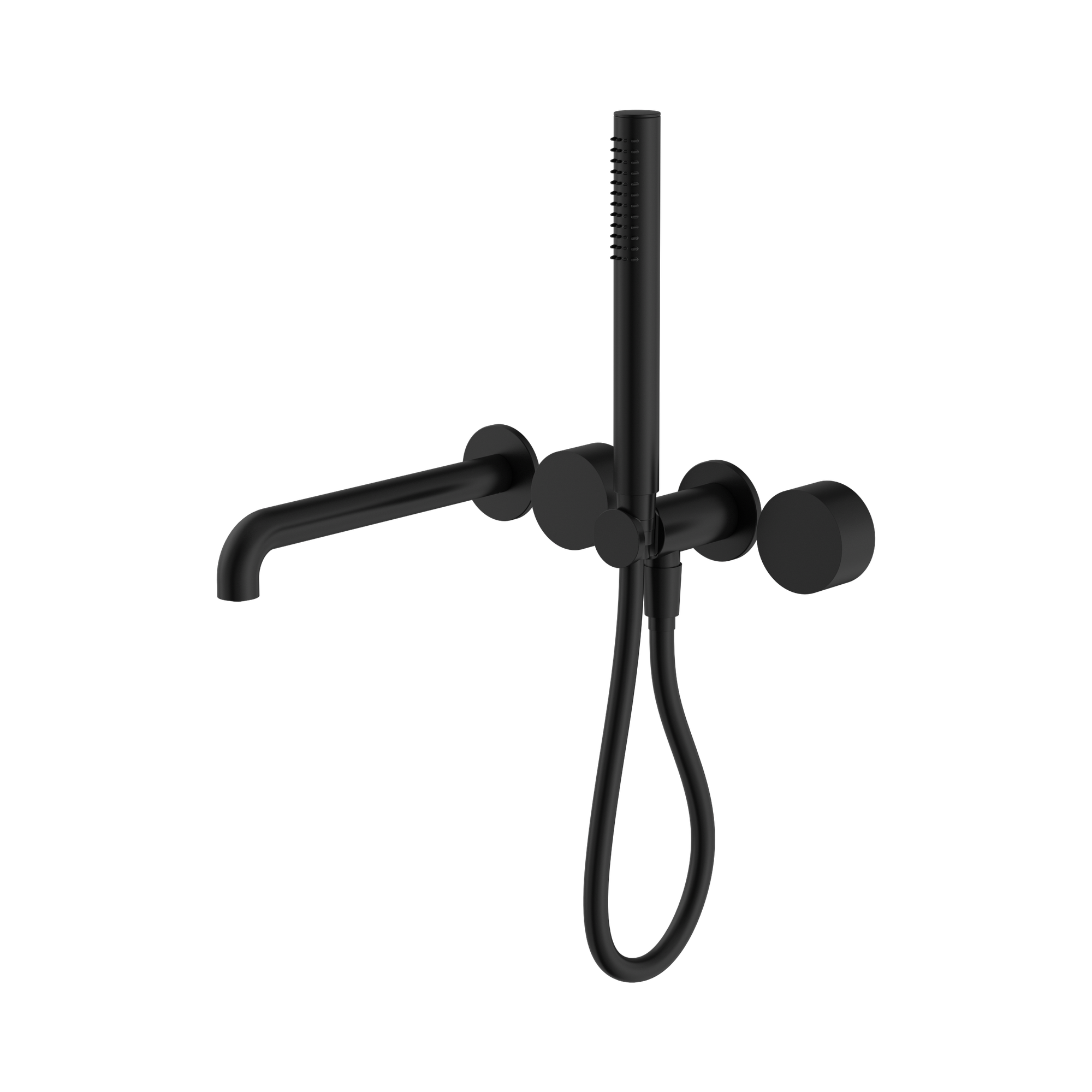 NR271903b230 MB Kara Progressive Shower System Separate Plate With Spout 230mm Matte Black image 1