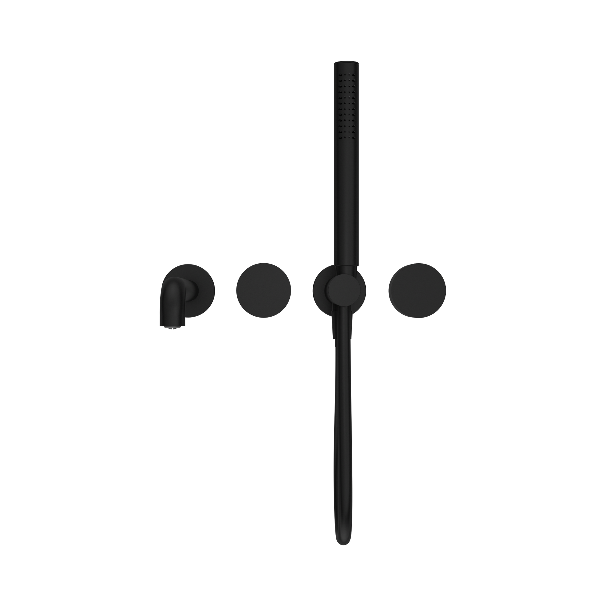 NR271903b230 MB Kara Progressive Shower System Separate Plate With Spout 230mm Matte Black image 3