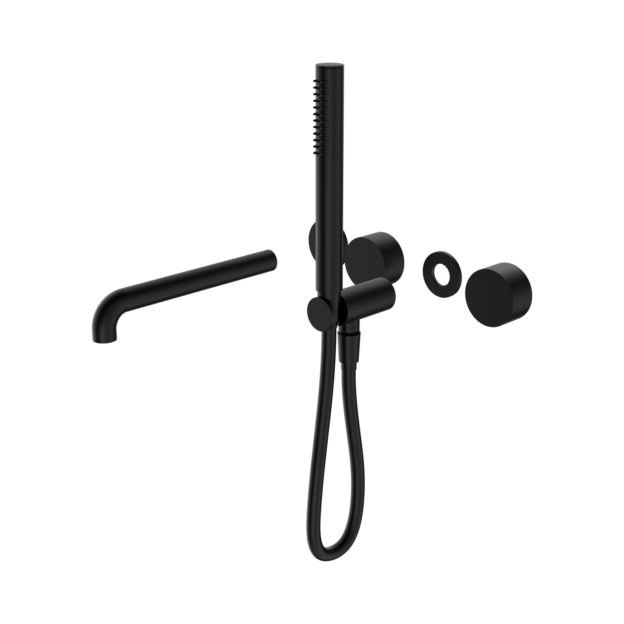 NR271903b230t MB Kara Progressive Shower System Separate Plate With Spout 230mm Trim Kits Only Matte Black image 1