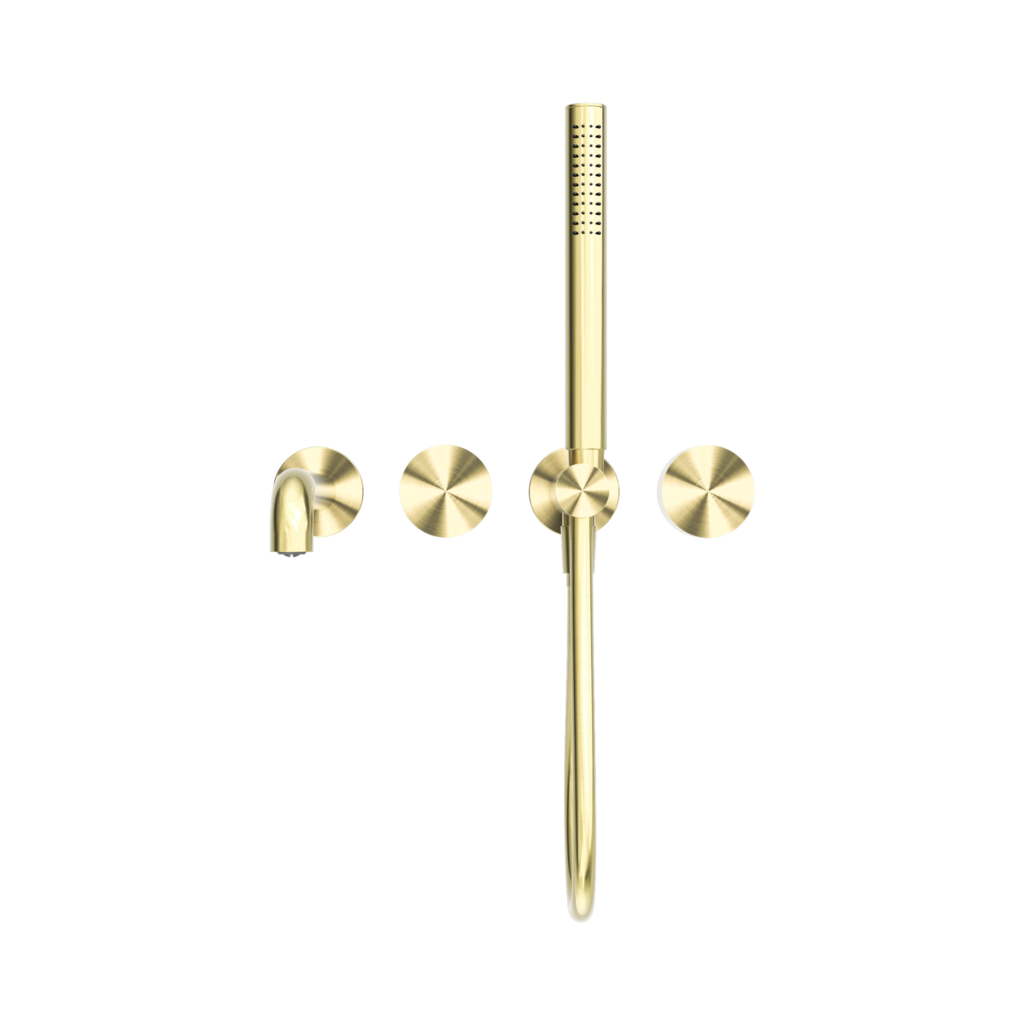 NR271903b250 BG Kara Progressive Shower System Separate Plate With Spout 250mm Brushed Gold image 3