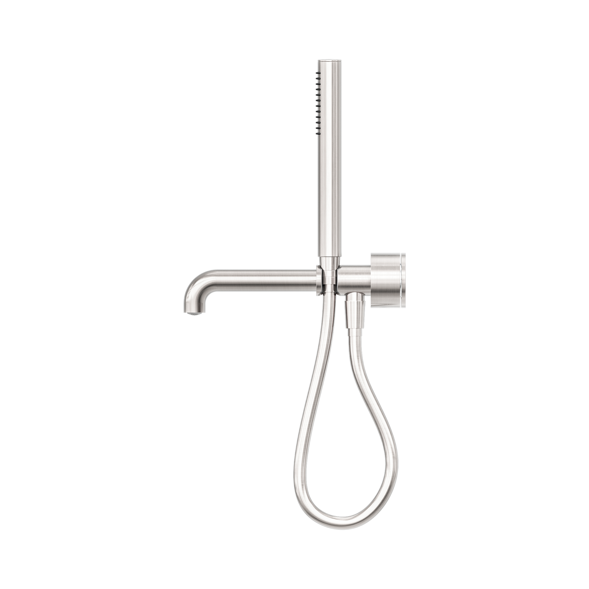 NR271903b250 BN Kara Progressive Shower System Separate Plate With Spout 250mm Brushed Nickel image 2
