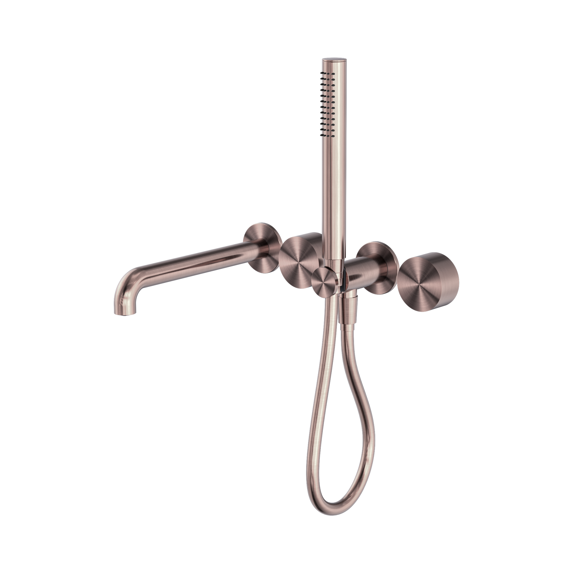 NR271903b250 BZ Kara Progressive Shower System Separate Plate With Spout 250mm Brushed Bronze image 1