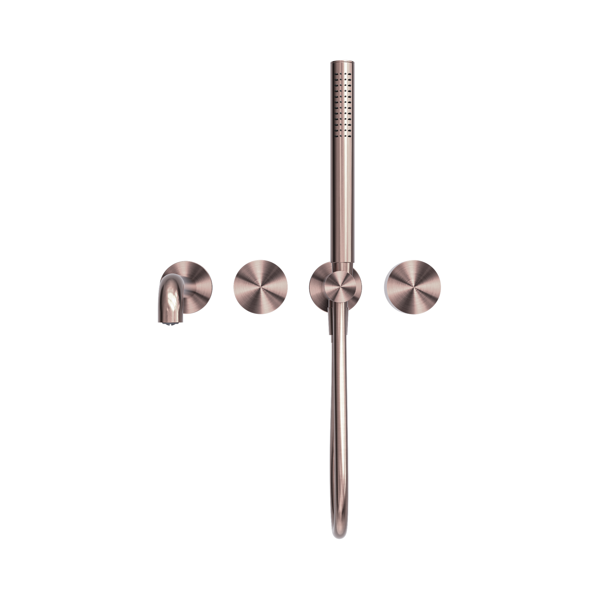 NR271903b250 BZ Kara Progressive Shower System Separate Plate With Spout 250mm Brushed Bronze image 3