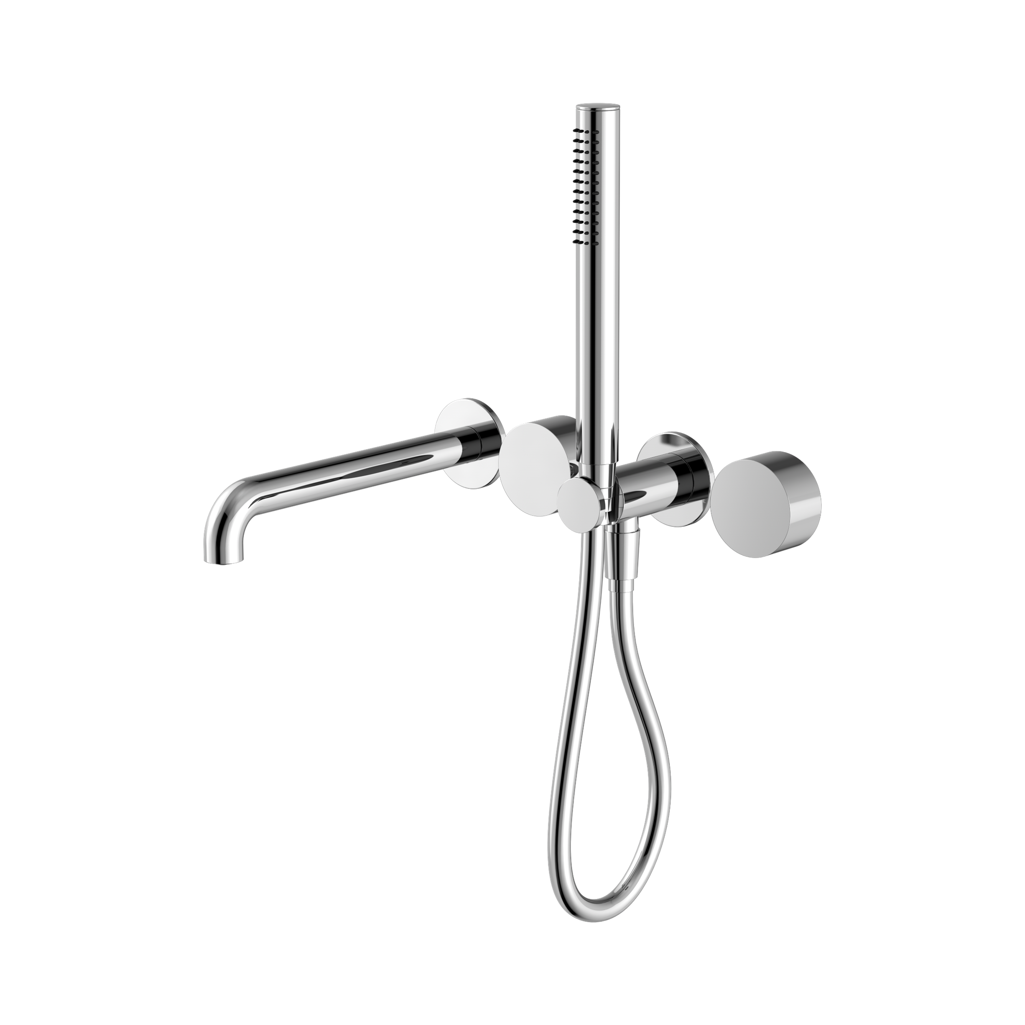 NR271903b250 CH Kara Progressive Shower System Separate Plate With Spout 250mm Chrome image 1