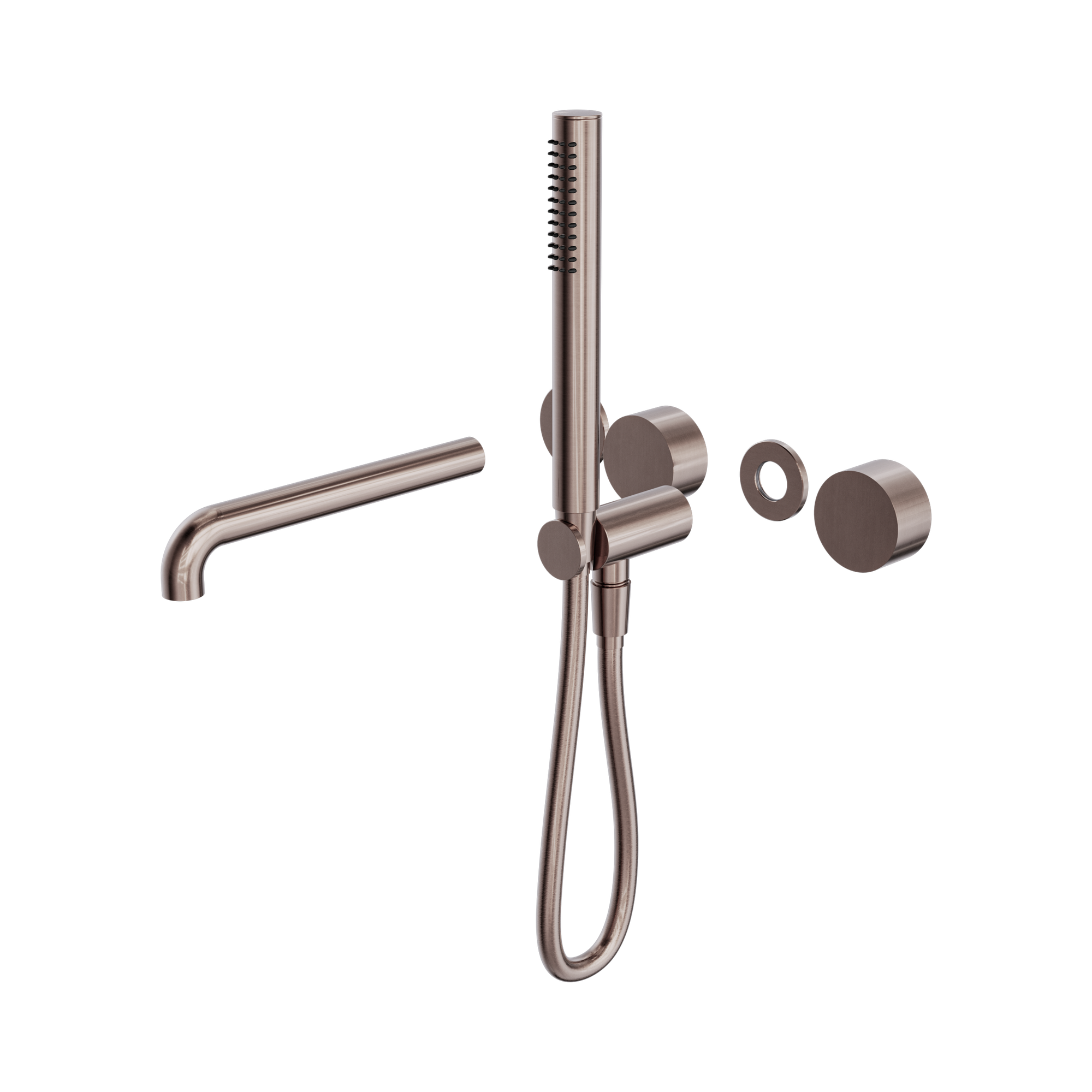 NR271903b250t BZ Kara Progressive Shower System Separate Plate With Spout 250mm Trim Kits Only Brushed Bronze image 1