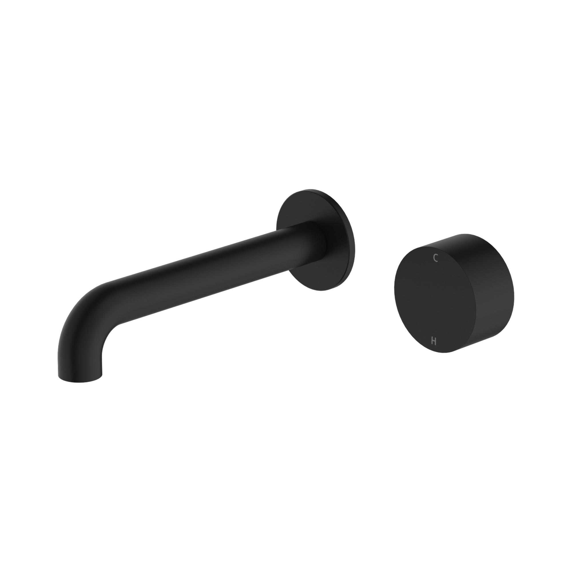NR271907a120 MB Kara Progressive Wall Basin Bath Set 120mm Matte Black image 1