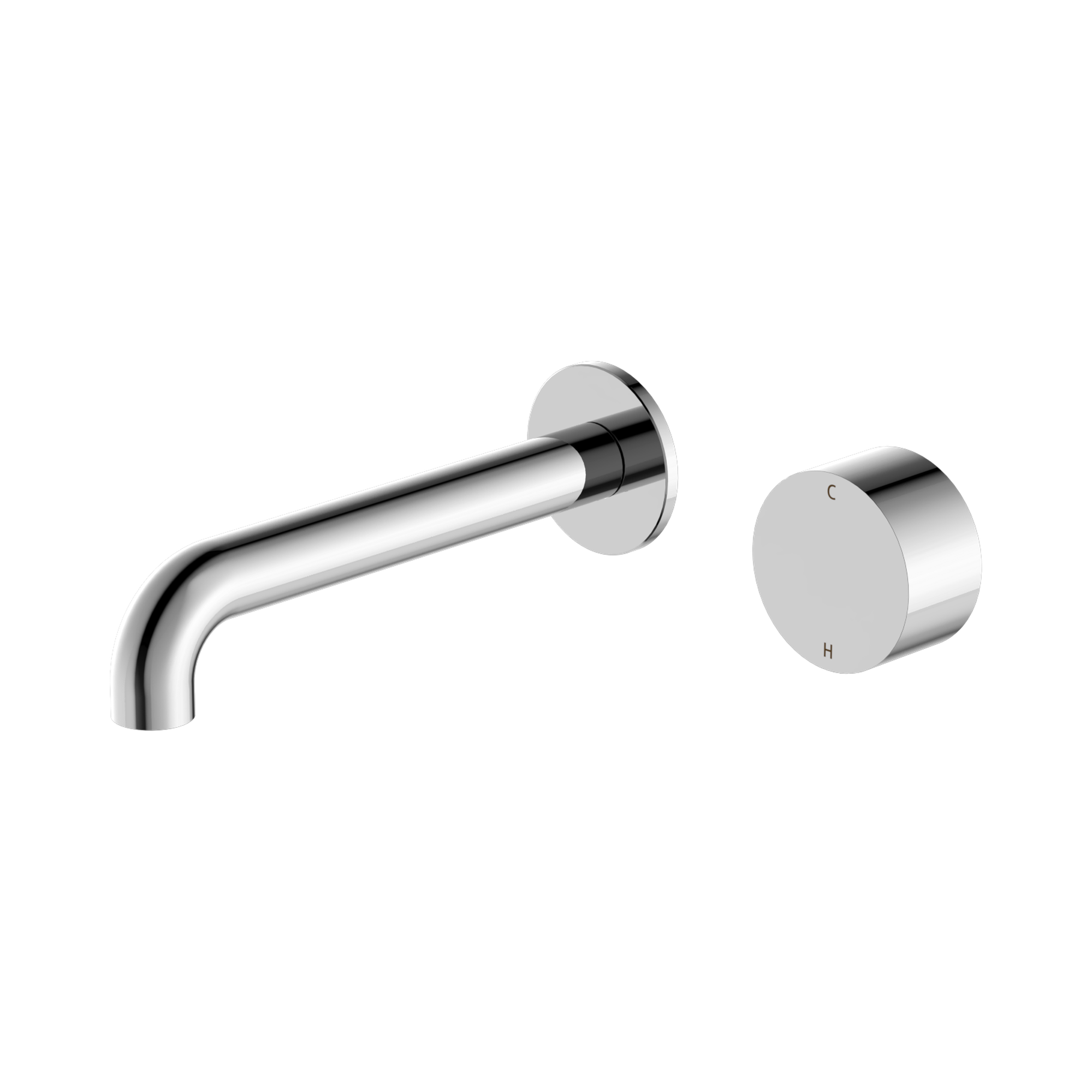 NR271907a185 CH Kara Progressive Wall Basin Bath Set 185mm Chrome image 1
