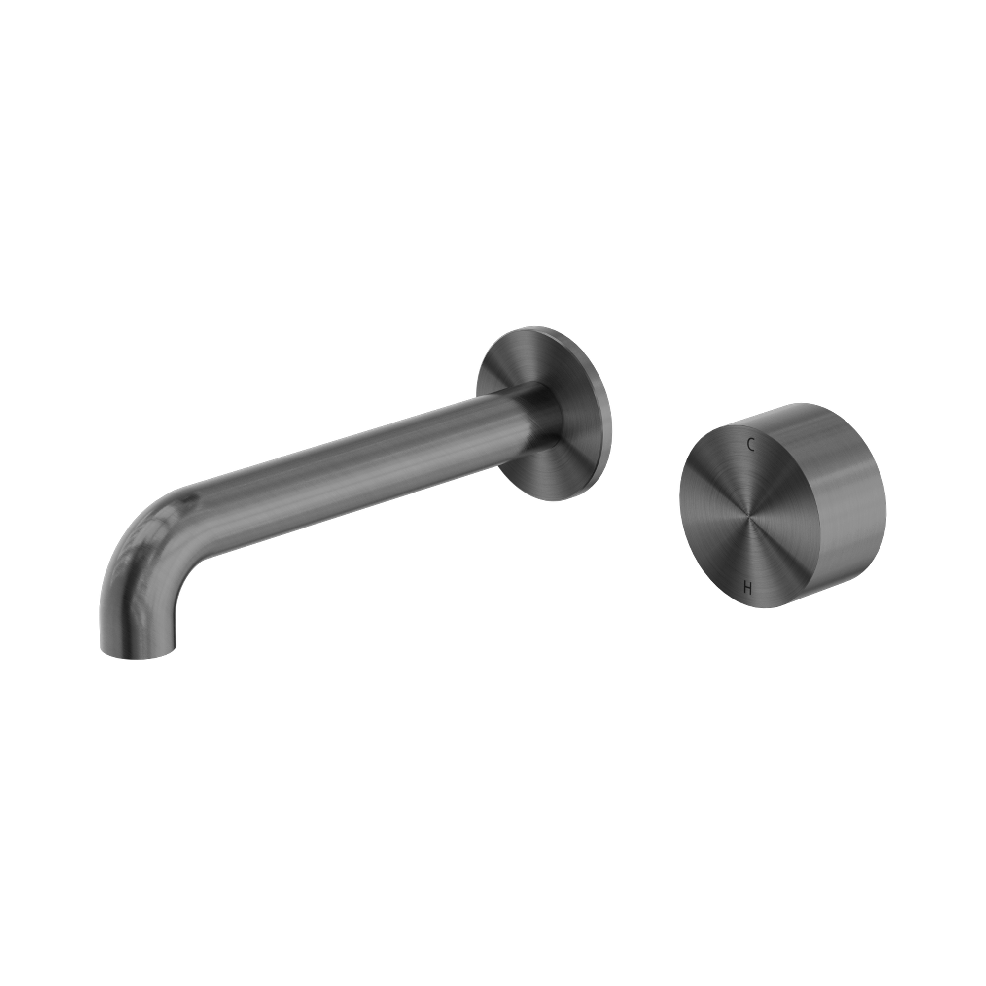 NR271907a185 GM Kara Progressive Wall Basin Bath Set 185mm Gun Metal image 1