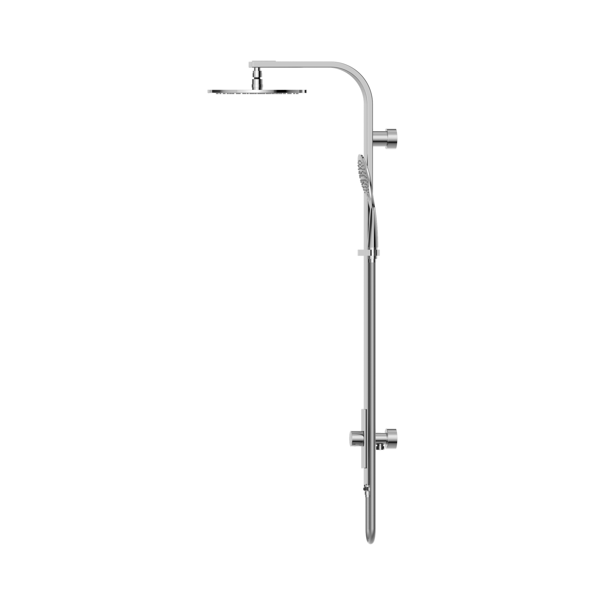 NR281305a CH Astra Rain Round Twin Shower Single Hose Chrome image 3