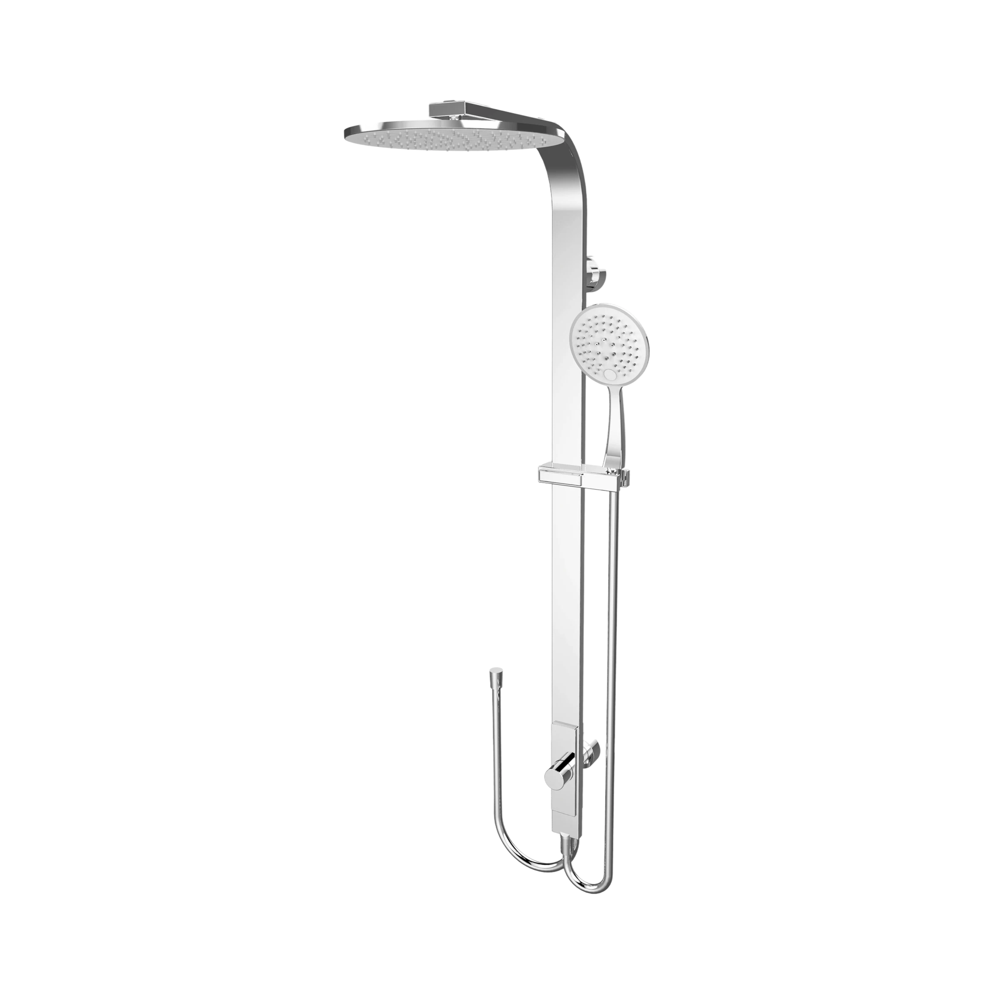 NR281305b CH Astra Rain Round Twin Showerdouble Hose Chrome image 1