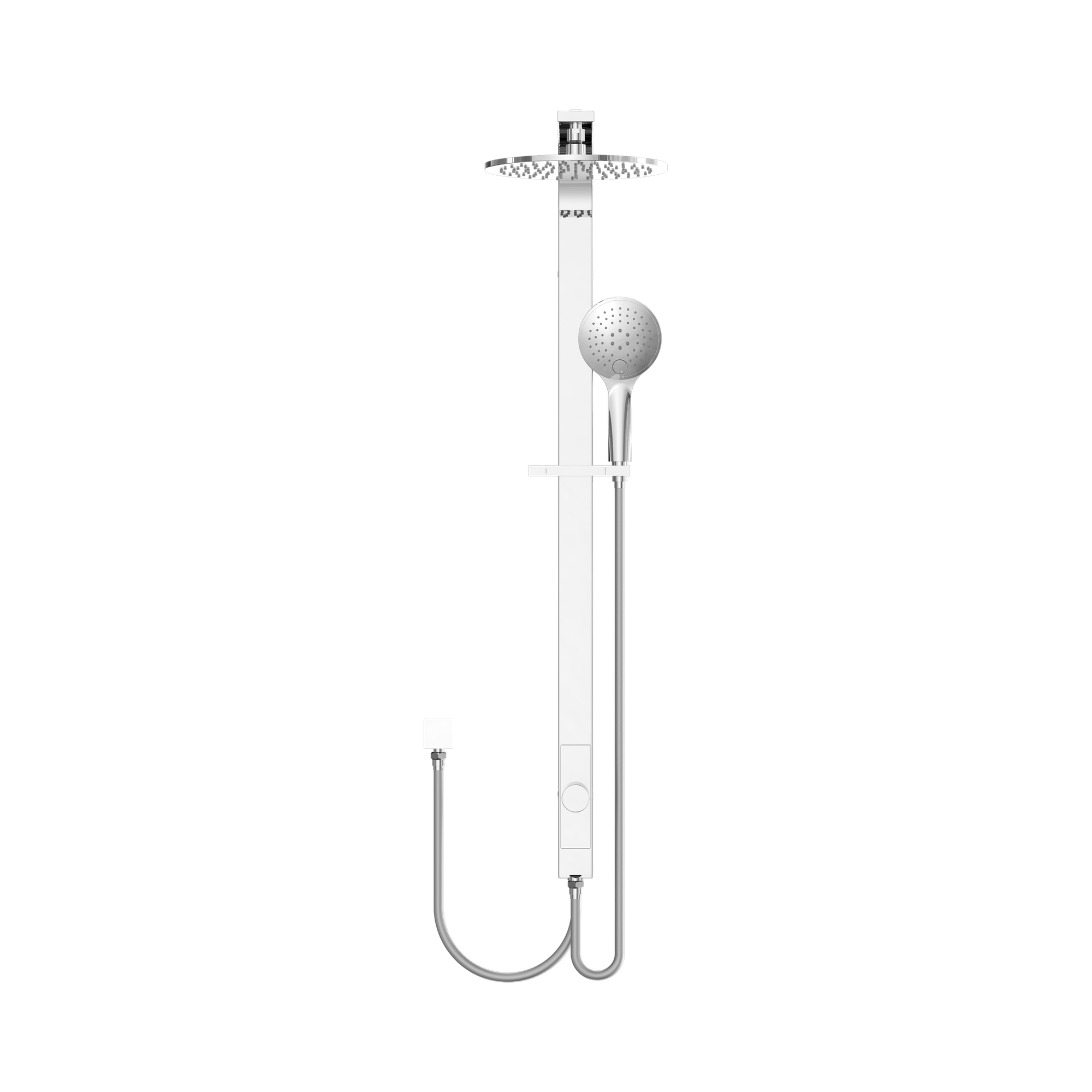 NR281305b CH Astra Rain Round Twin Showerdouble Hose Chrome image 2