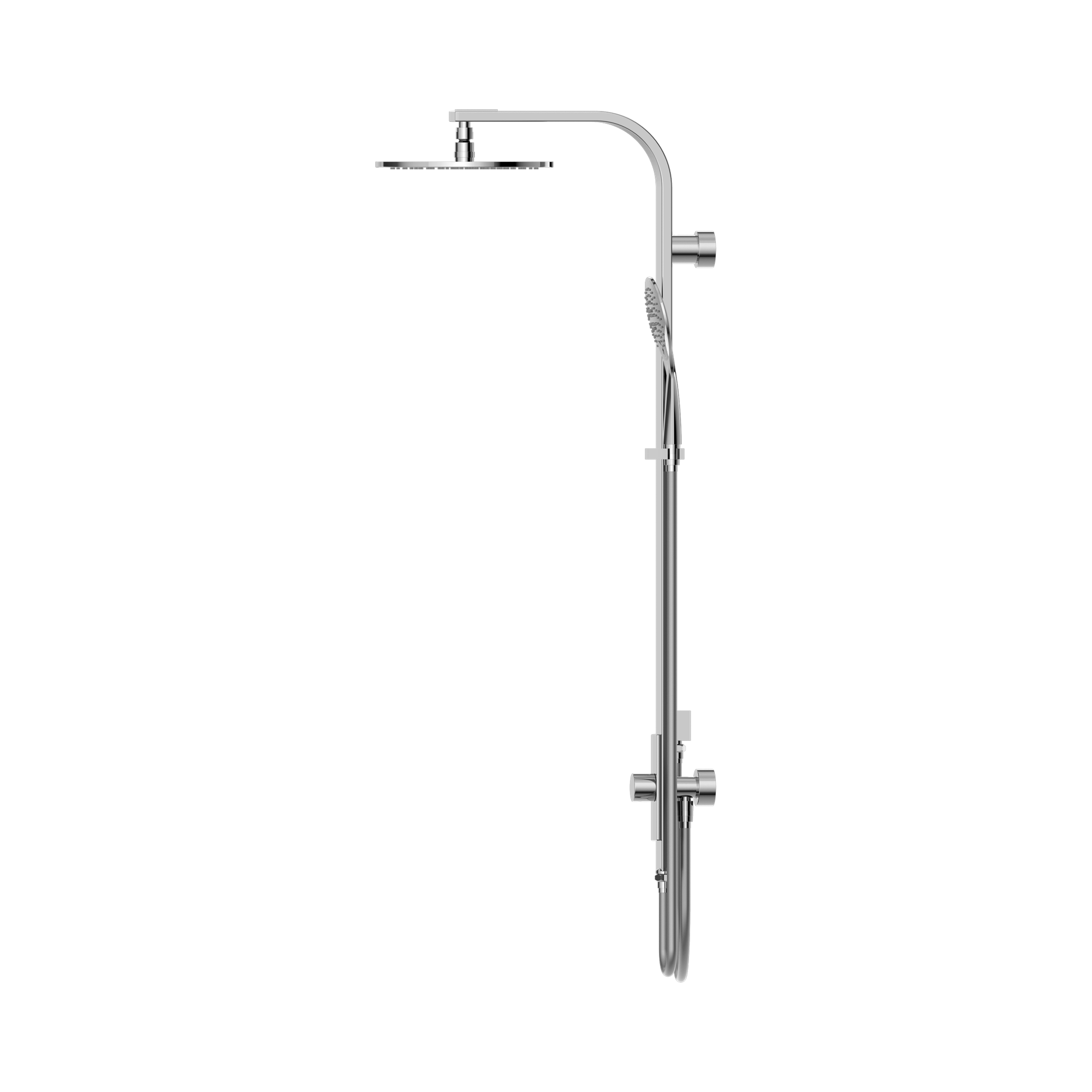 NR281305b CH Astra Rain Round Twin Showerdouble Hose Chrome image 3