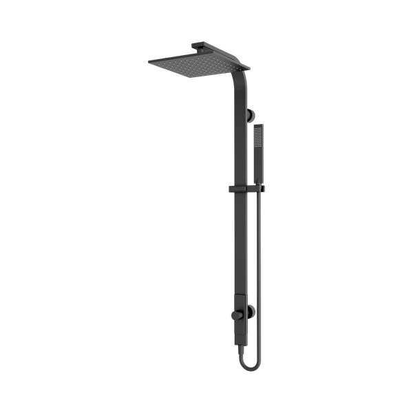 NR281305c MB Astra Rain Square Twin Shower Single Hose Matte Black Thumb