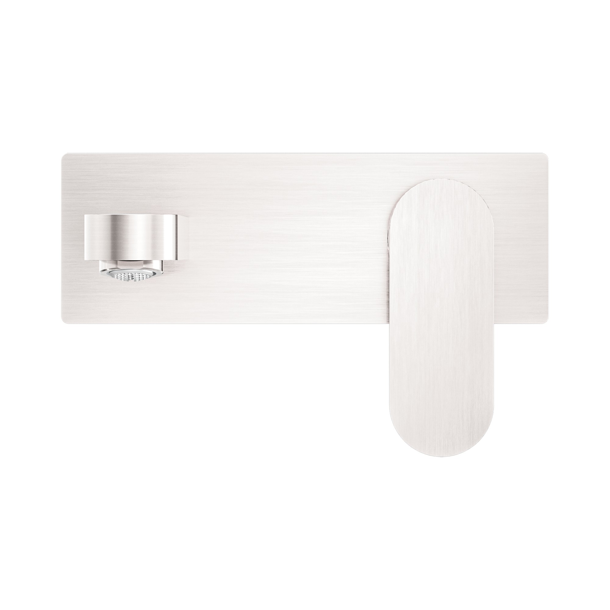 NR301307a BN Ecco Wall Basin Mixer Brushed Nickel image 2