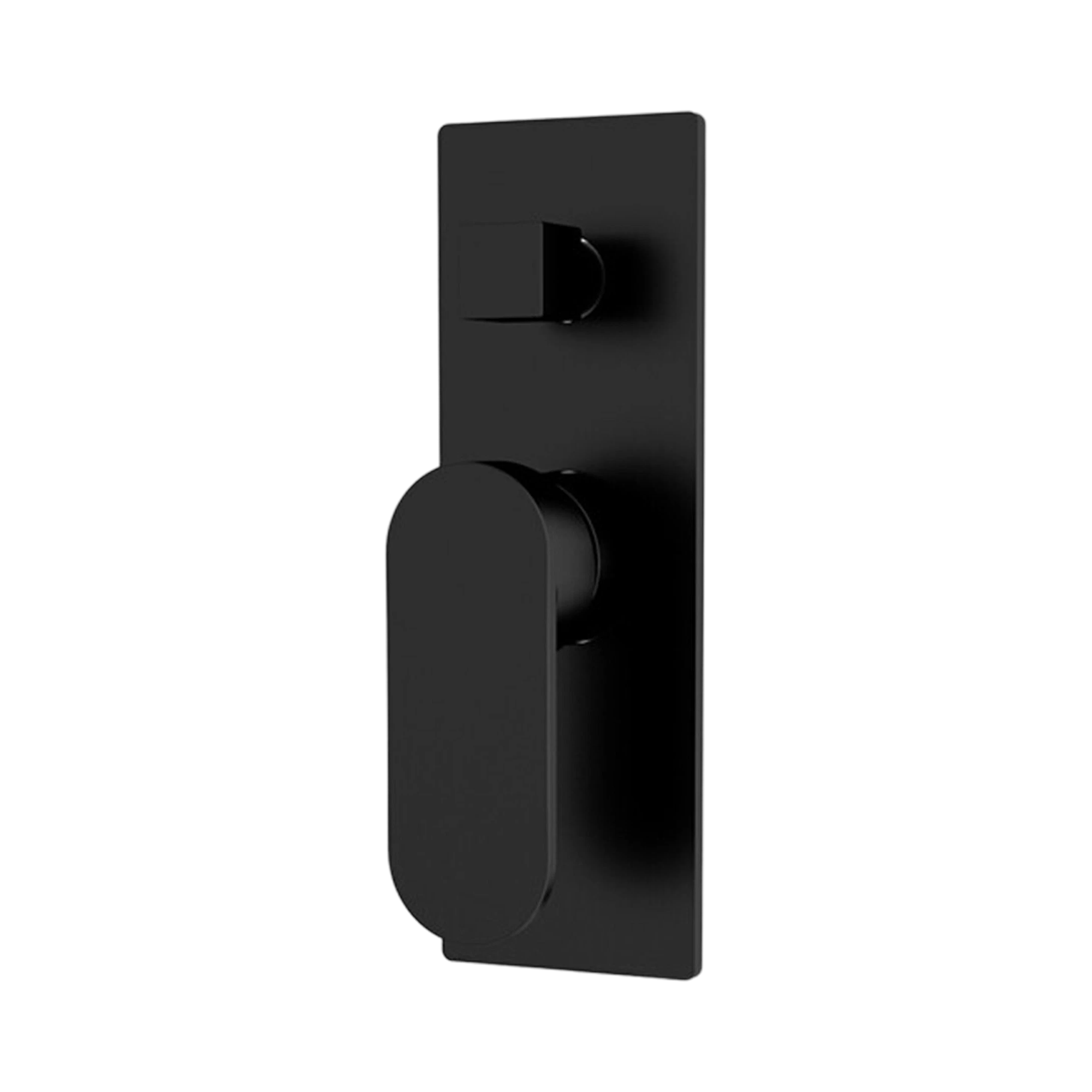 NR301309a MB Ecco Shower Mixer With Divertor Matte Black image 1