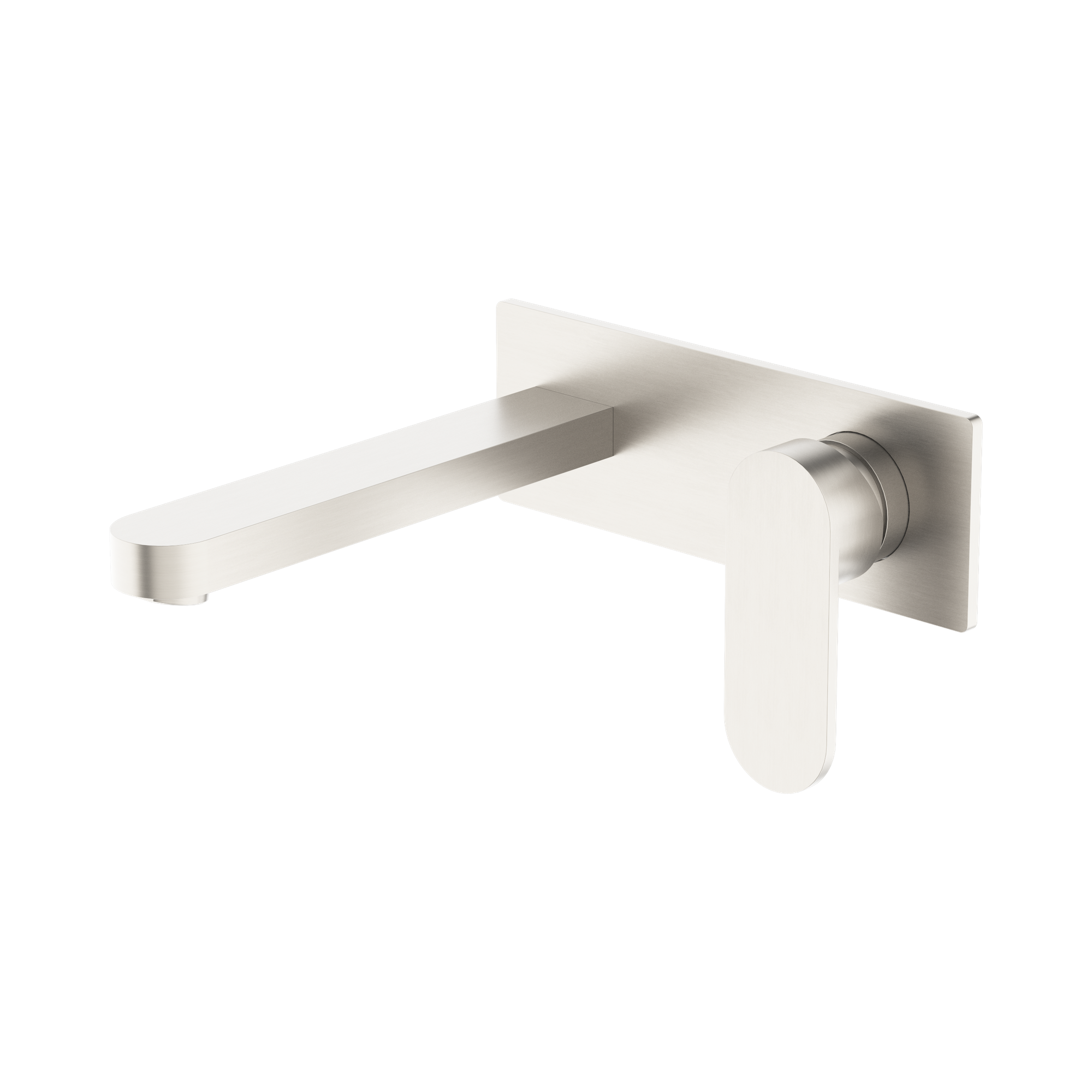 NR301310a BN Ecco Wall Basin Bath Mixer Brushed Nickel image 1