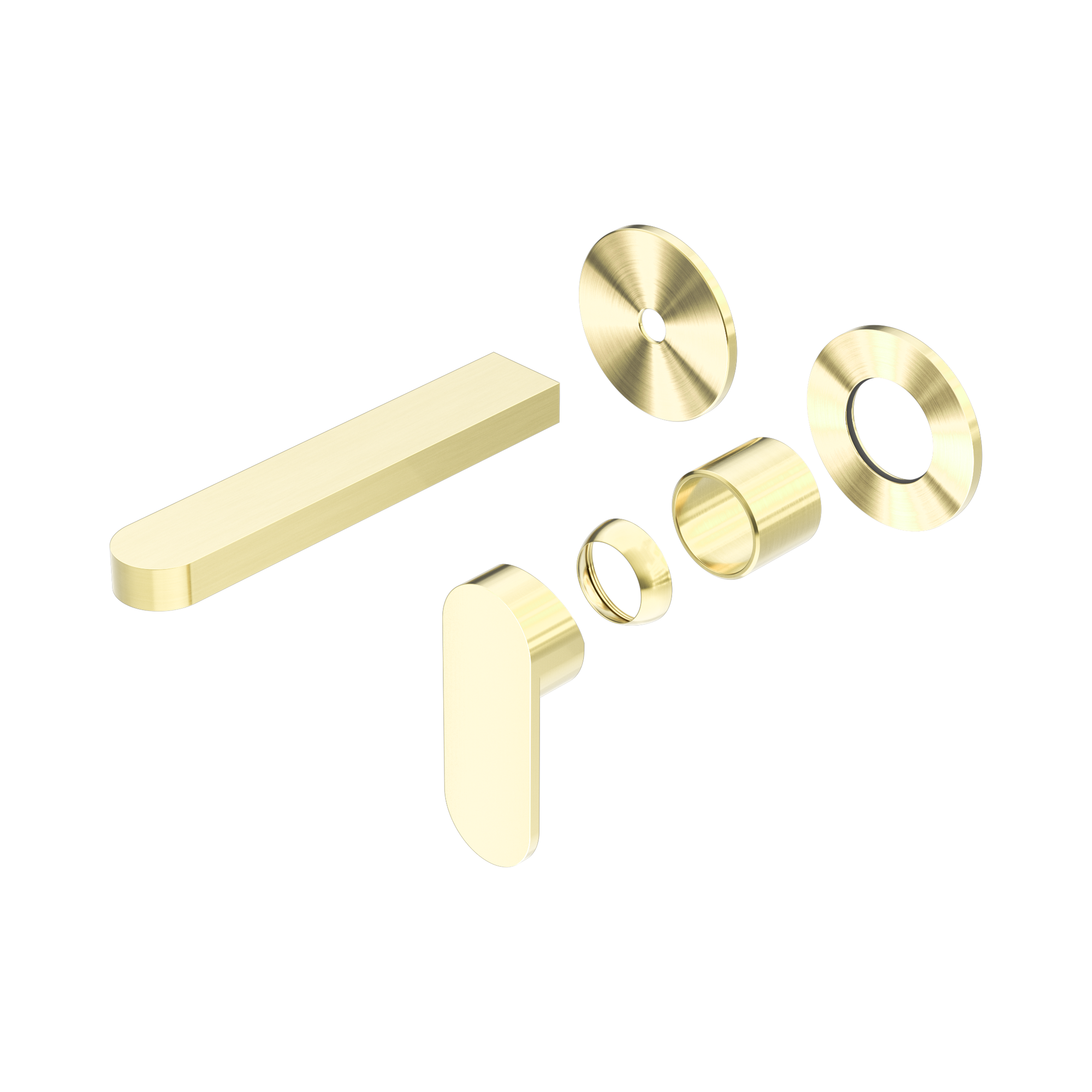 NR301310b TBG Ecco Wall Basin Bath Mixer Separate Back Plate Trim Kits Only Brushed Gold image 1
