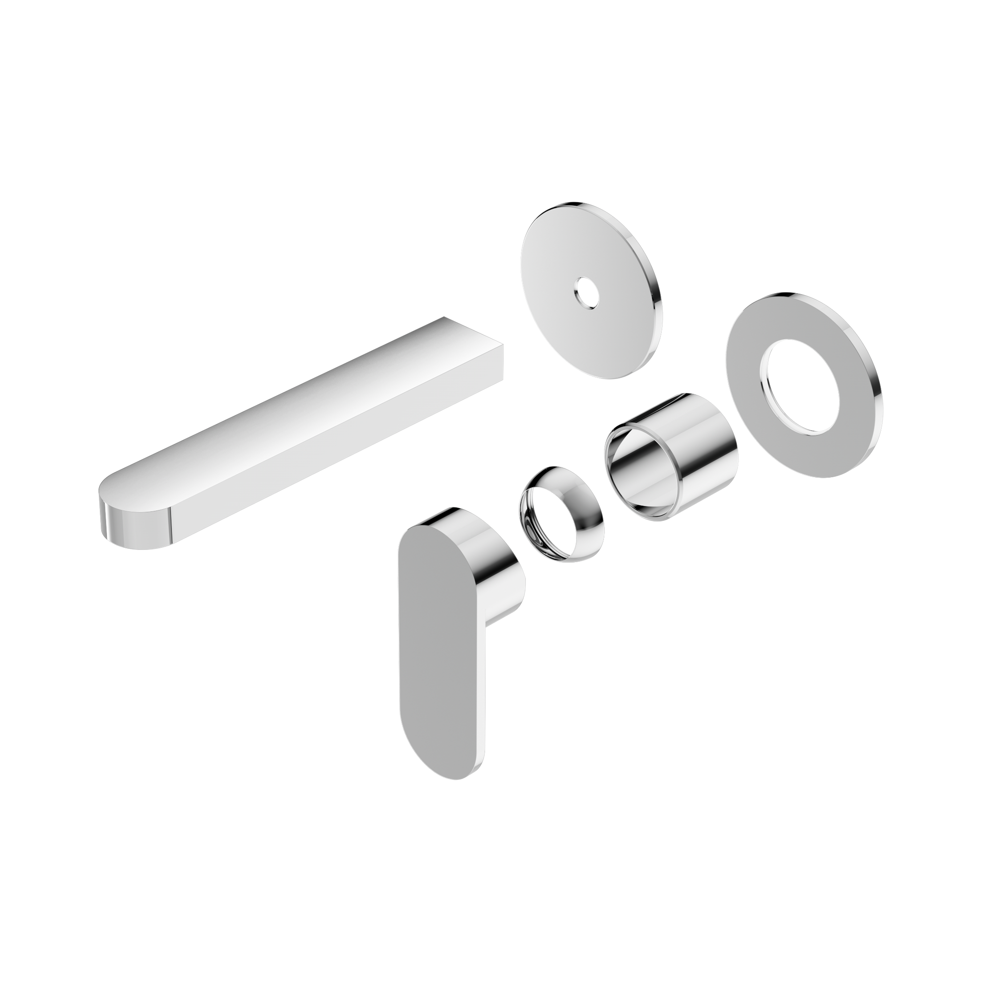 NR301310b TCH Ecco Wall Basin Bath Mixer Separate Back Plate Trim Kits Only Chrome image 1
