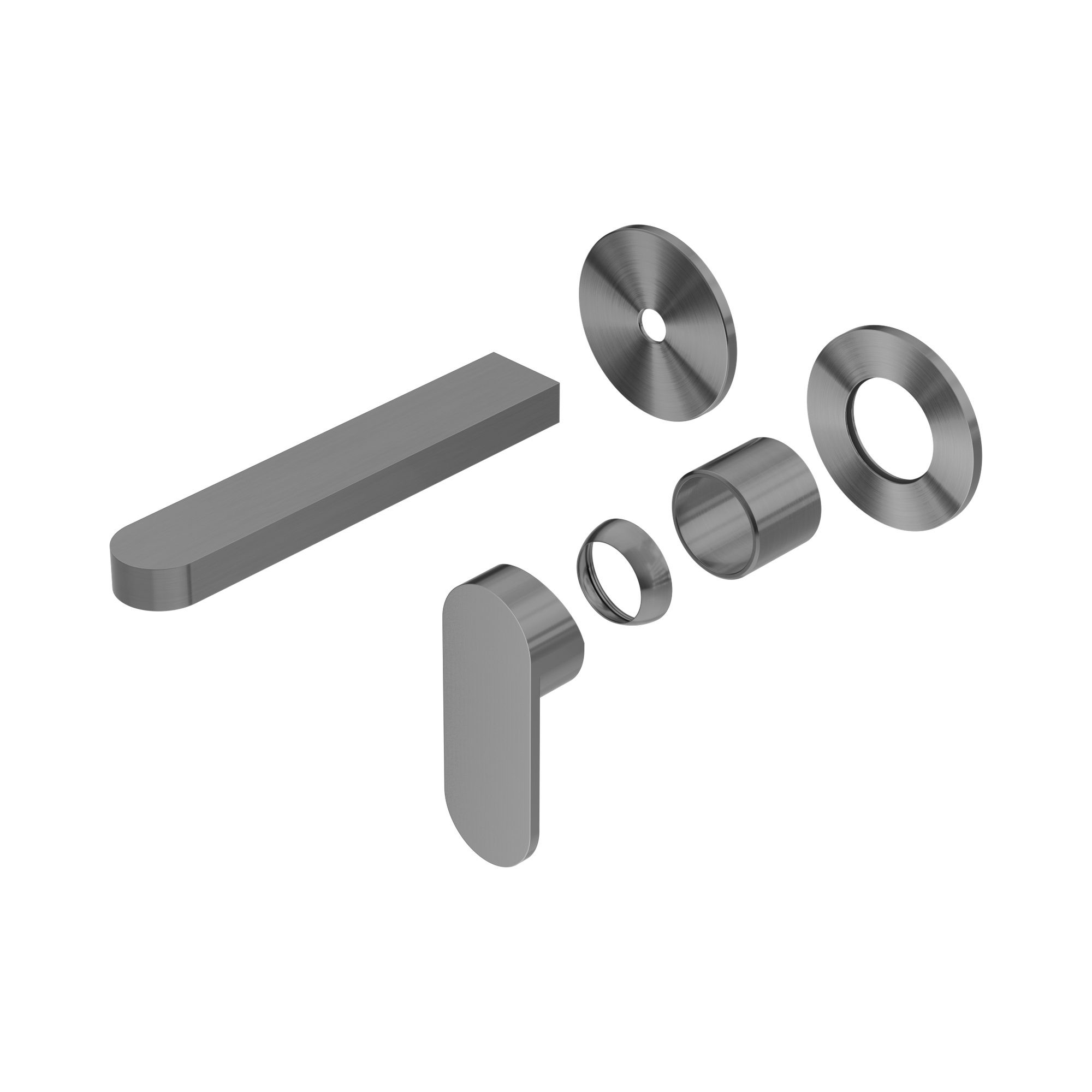 NR301310b TGM Ecco Wall Basin Bath Mixer Separate Back Plate Trim Kits Only Gun Metal image 1