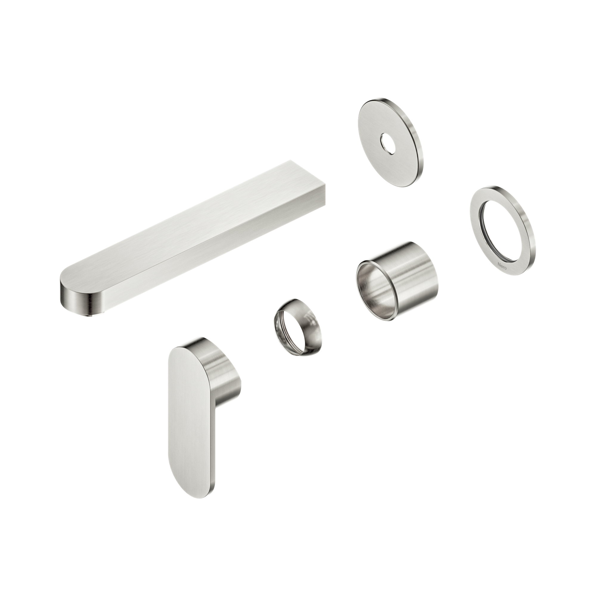 NR301310ct BN Ecco Wall Basin Bath Mixer Separate Back Plate 60mm Trim Kits Only Brushed Nickel image 1