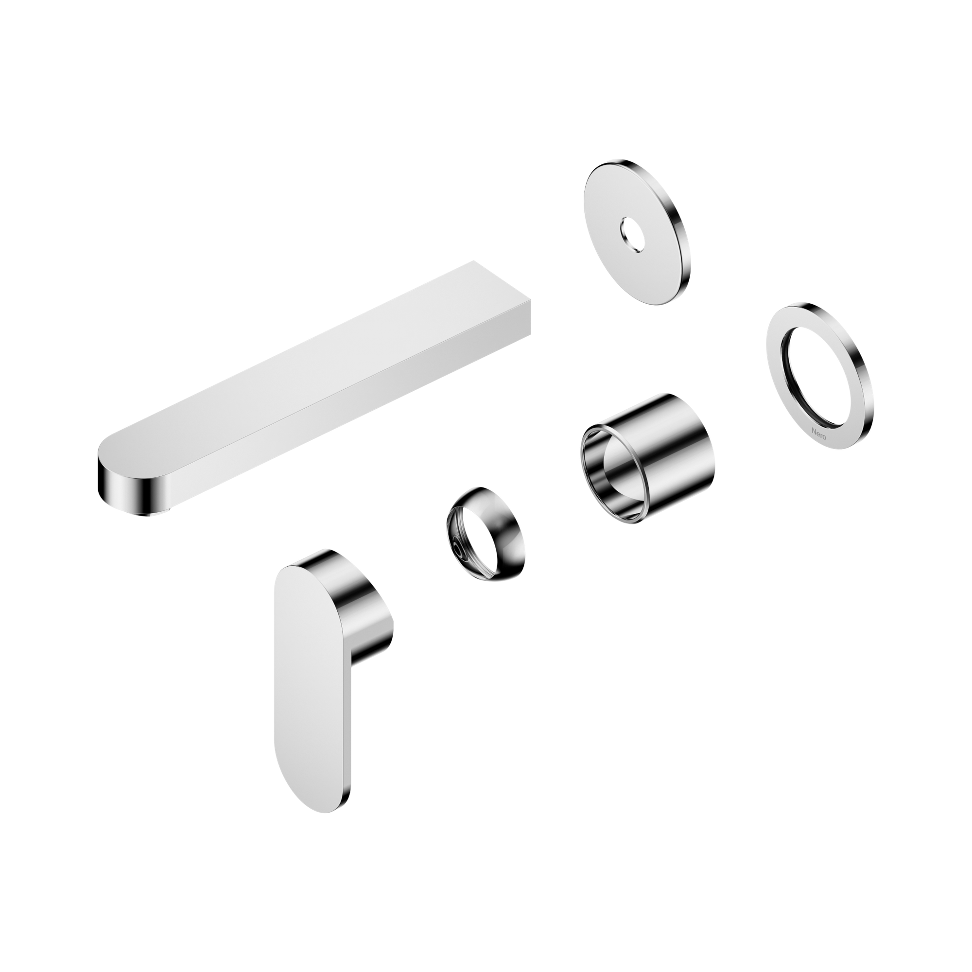 NR301310ct CH Ecco Wall Basin Bath Mixer Separate Back Plate 60mm Trim Kits Only Chrome image 1