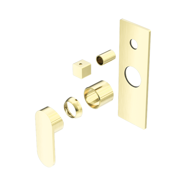 NR301311 ATBG Ecco Shower Mixer With Divertor Trim Kits Only Brushed Gold Thumb