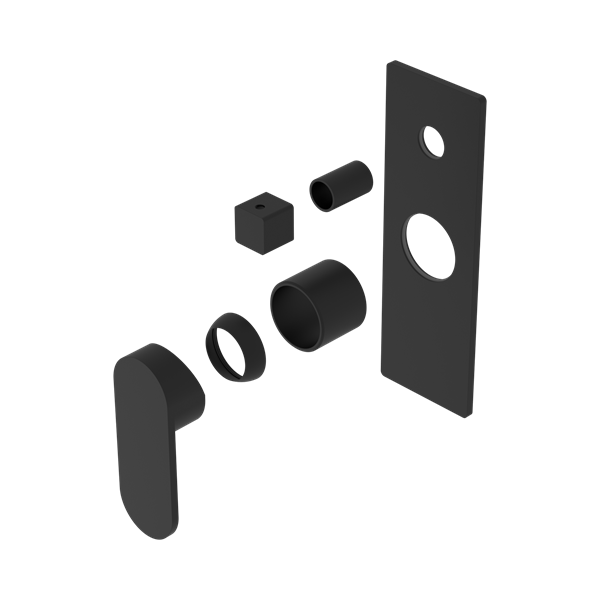 NR301311 ATMB Ecco Shower Mixer With Divertor Trim Kits Only Matte Black Thumb