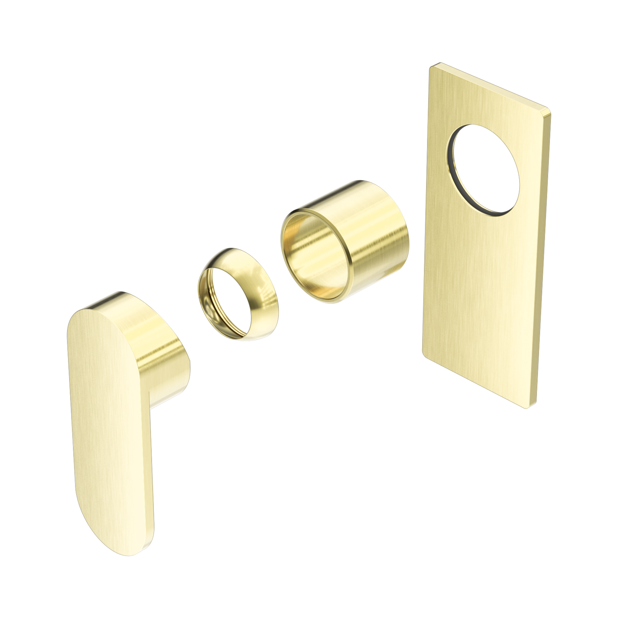 NR301311 TBG Ecco Shower Mixer Trim Kits Only Brushed Gold image 1