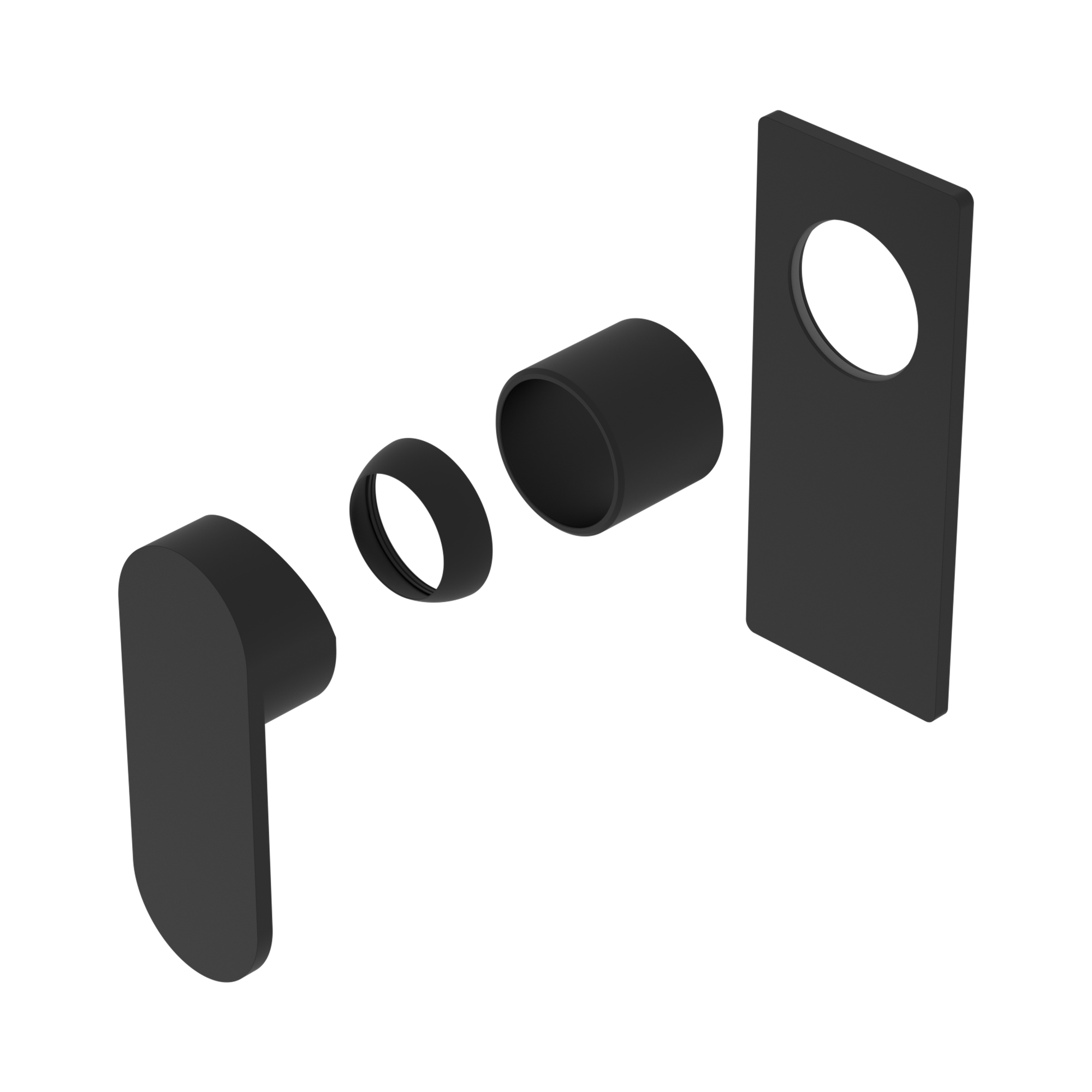 NR301311 TMB Ecco Shower Mixer Trim Kits Only Matte Black image 1