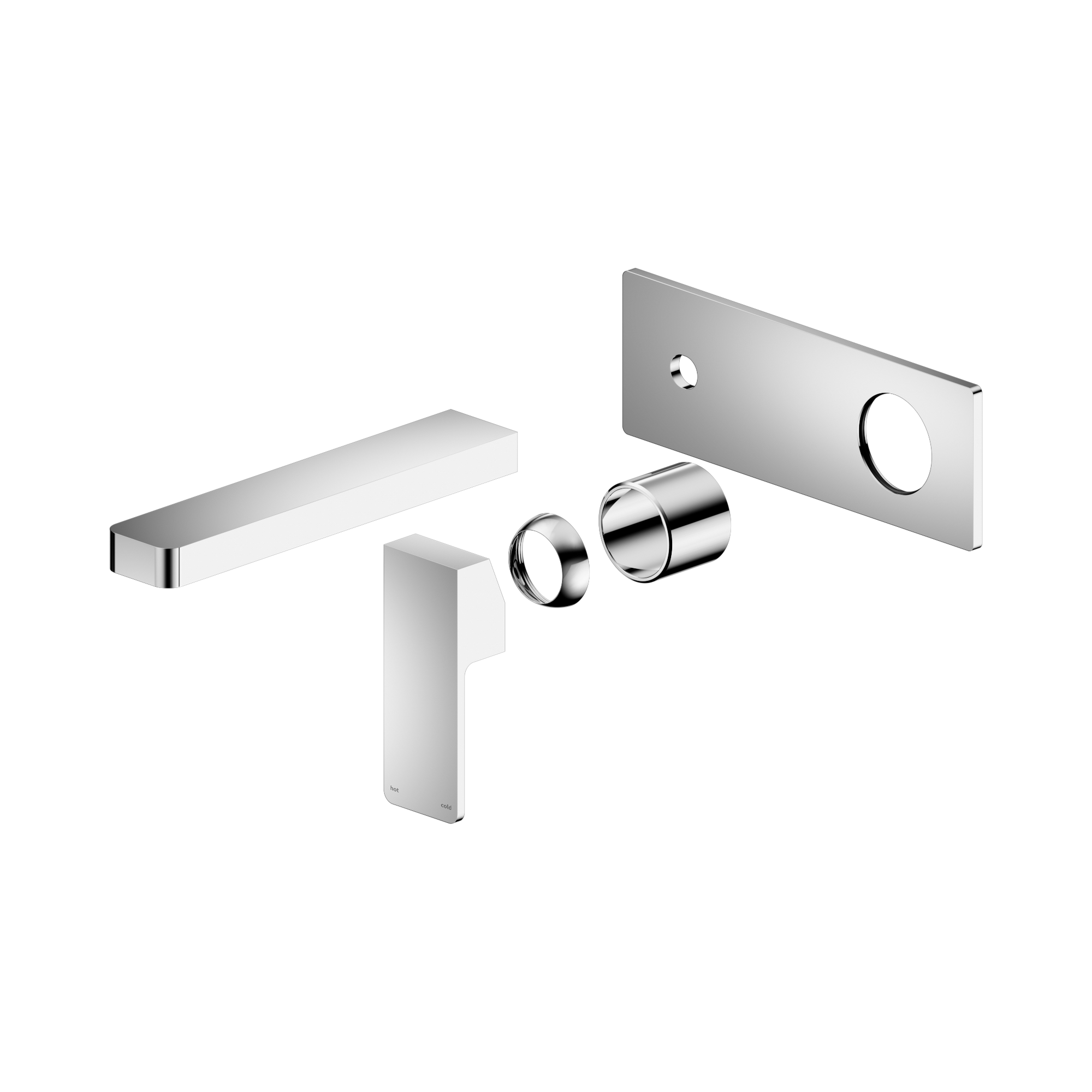 NR301510at CH Celia Wall Basin Bath Mixer Trim Kits Only Chrome image 1