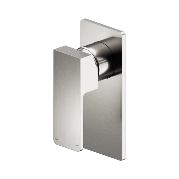 NR301511b BN Celia Shower Mixer Rectangular Backplate Brushed Nickel Thumb