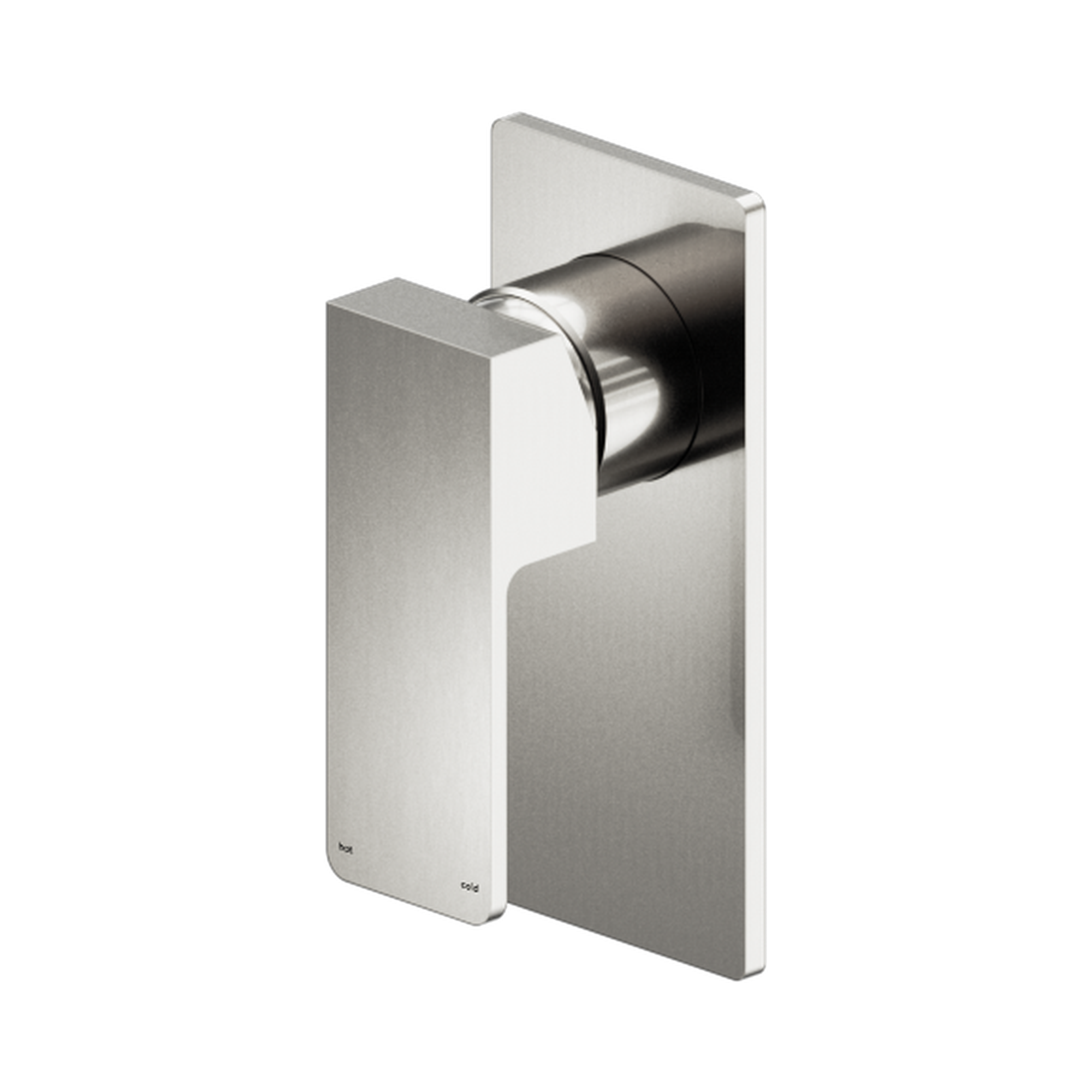 NR301511b BN Celia Shower Mixer Rectangular Backplate Brushed Nickel image 1