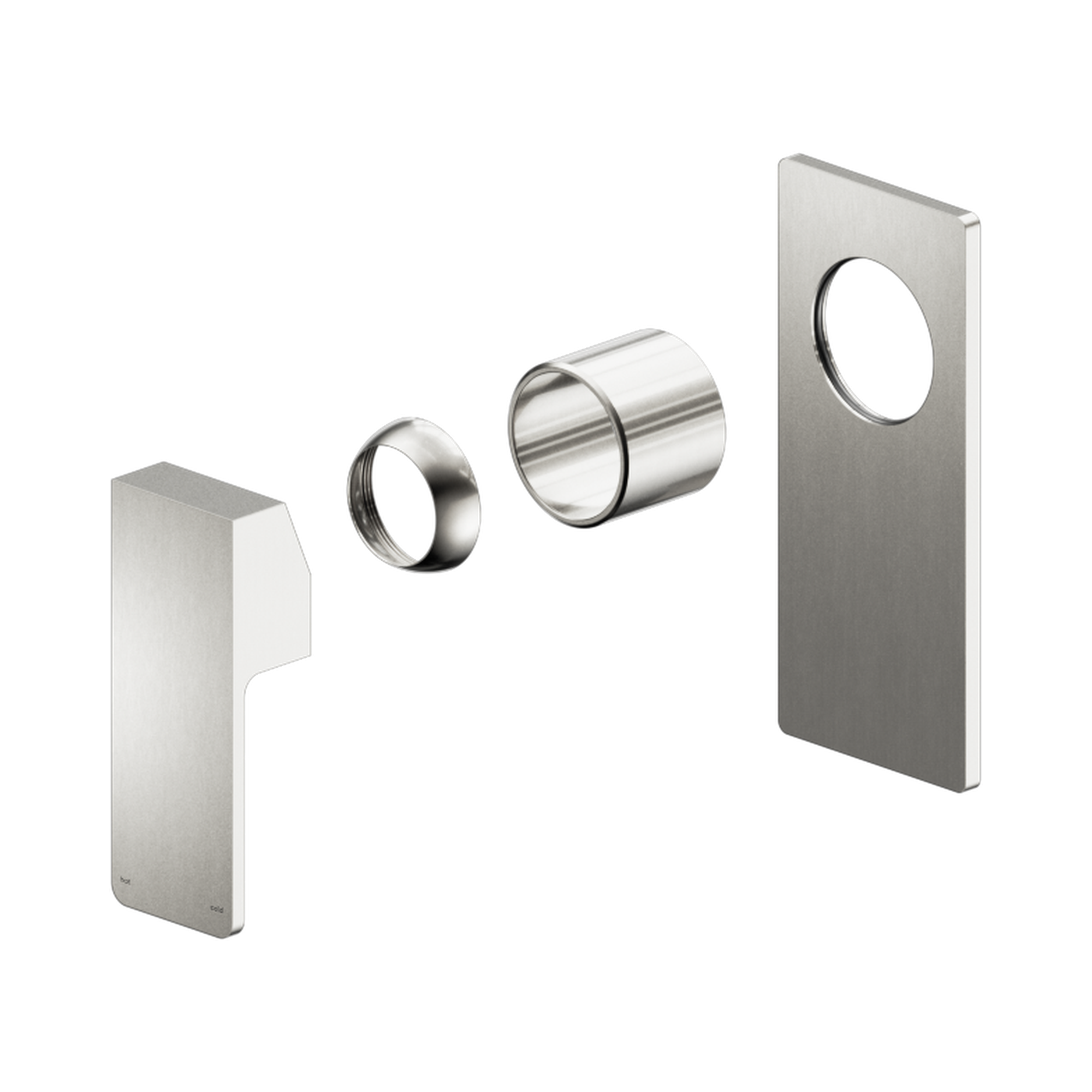 NR301511bt BN Celia Shower Mixer Rectangular Backplate Trim Kits Only Brushed Nickel image 1