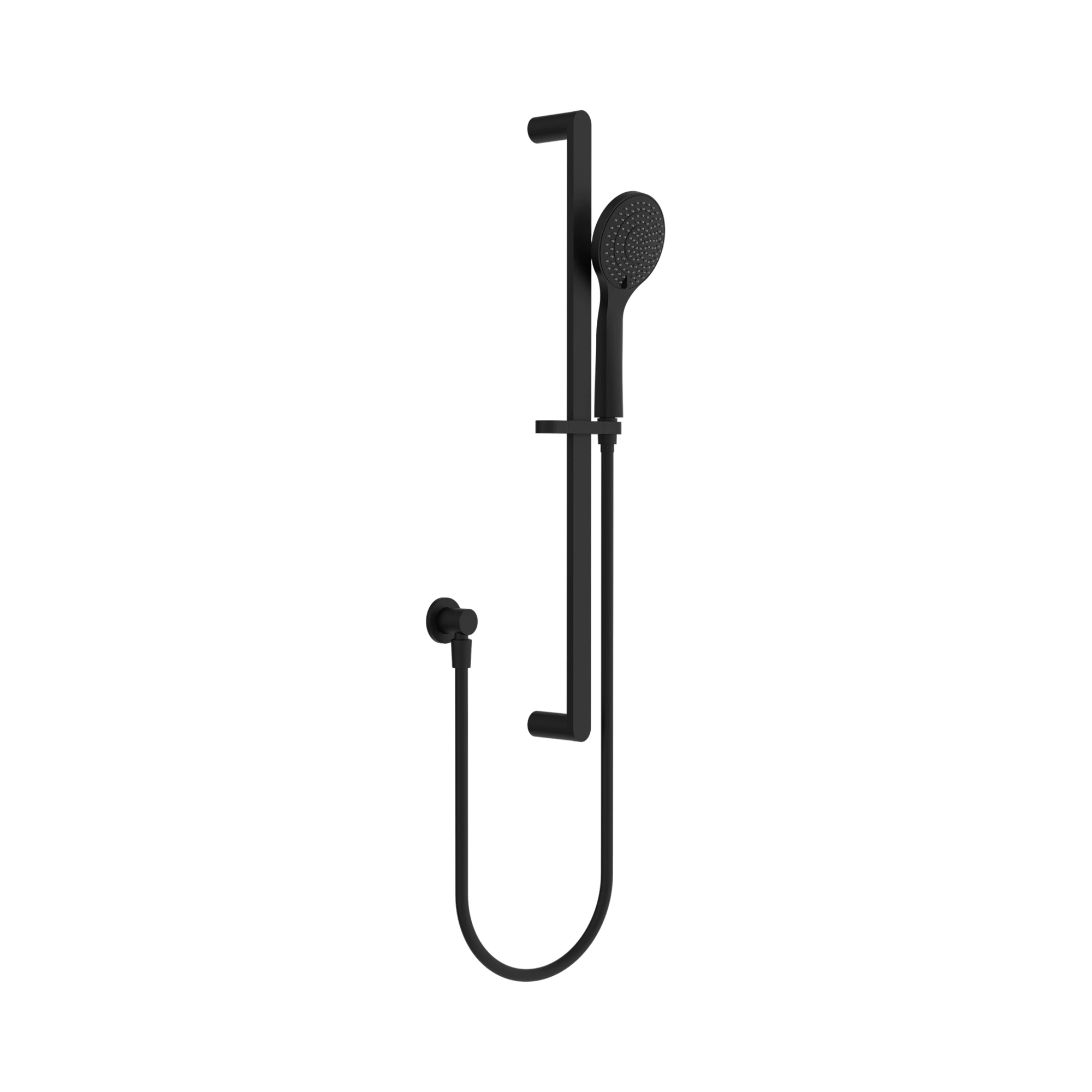 NR30802 MB Ecco Shower Rail With Air Shower Matte Black image 1