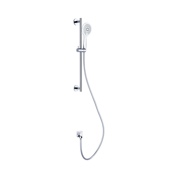 NR310 CH Dolce Rain Shower Rail With Push Button Shower Chrome Thumb