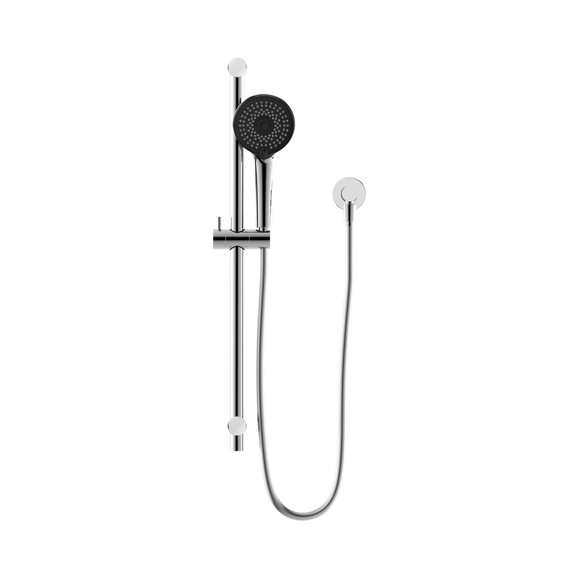 NR318 CH Round Metal Project Rail Shower Chrome image 2