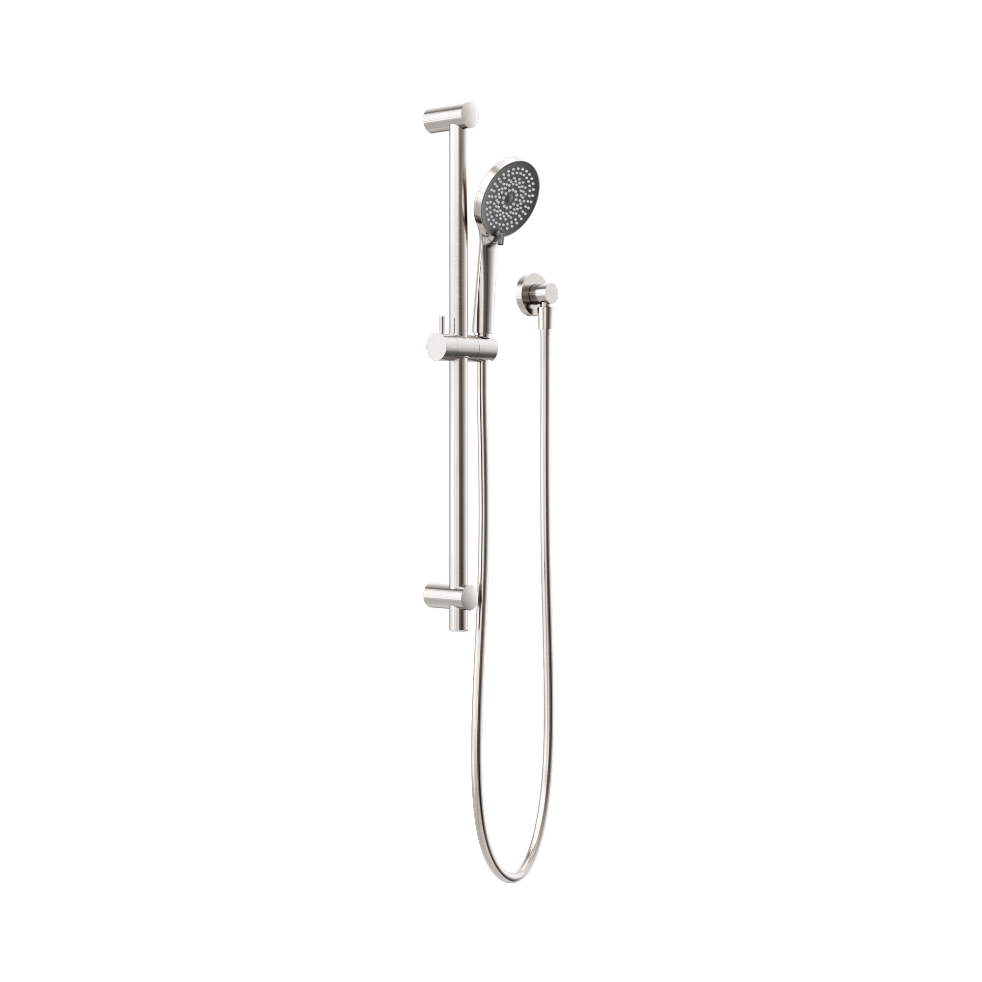 NR319 BN Round Metal Project Shower Rail 4 Star Rating Brushed Nickel image 1