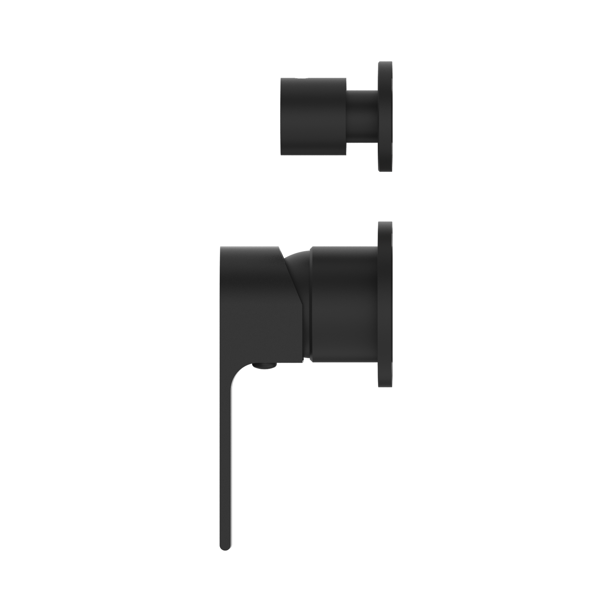 NR321509g MB Bianca Shower Mixer With Divertor Separate Plate Matte Black image 2