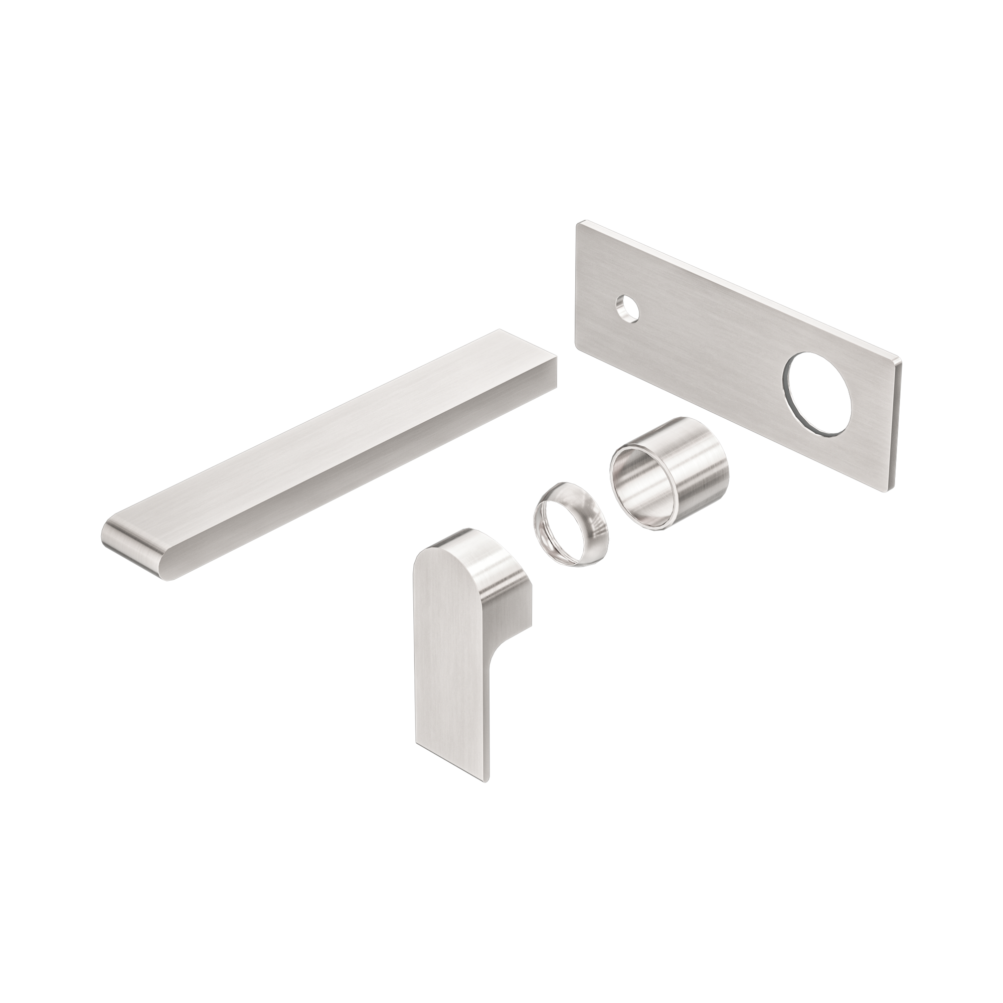 NR321510 BTBN Bianca Wall Basin Bath Mixer 230mm Trim Kits Only Brushed Nickel image 1