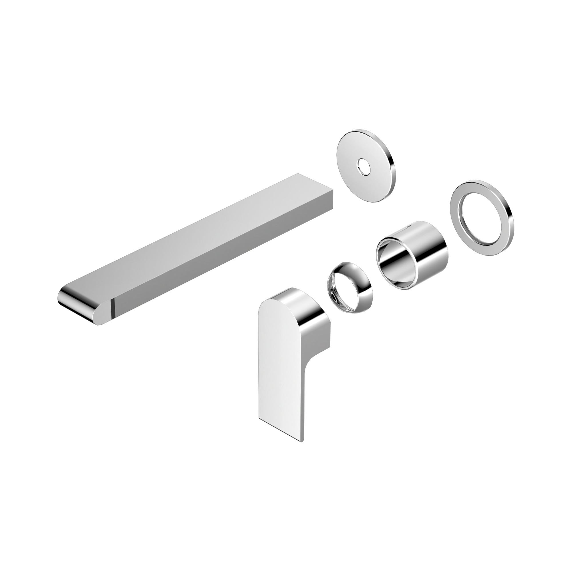 NR321510 FTCH Bianca Wall Basin Bath Mixer Separate Back Plate 230mm Trim Kits Only Chrome image 1