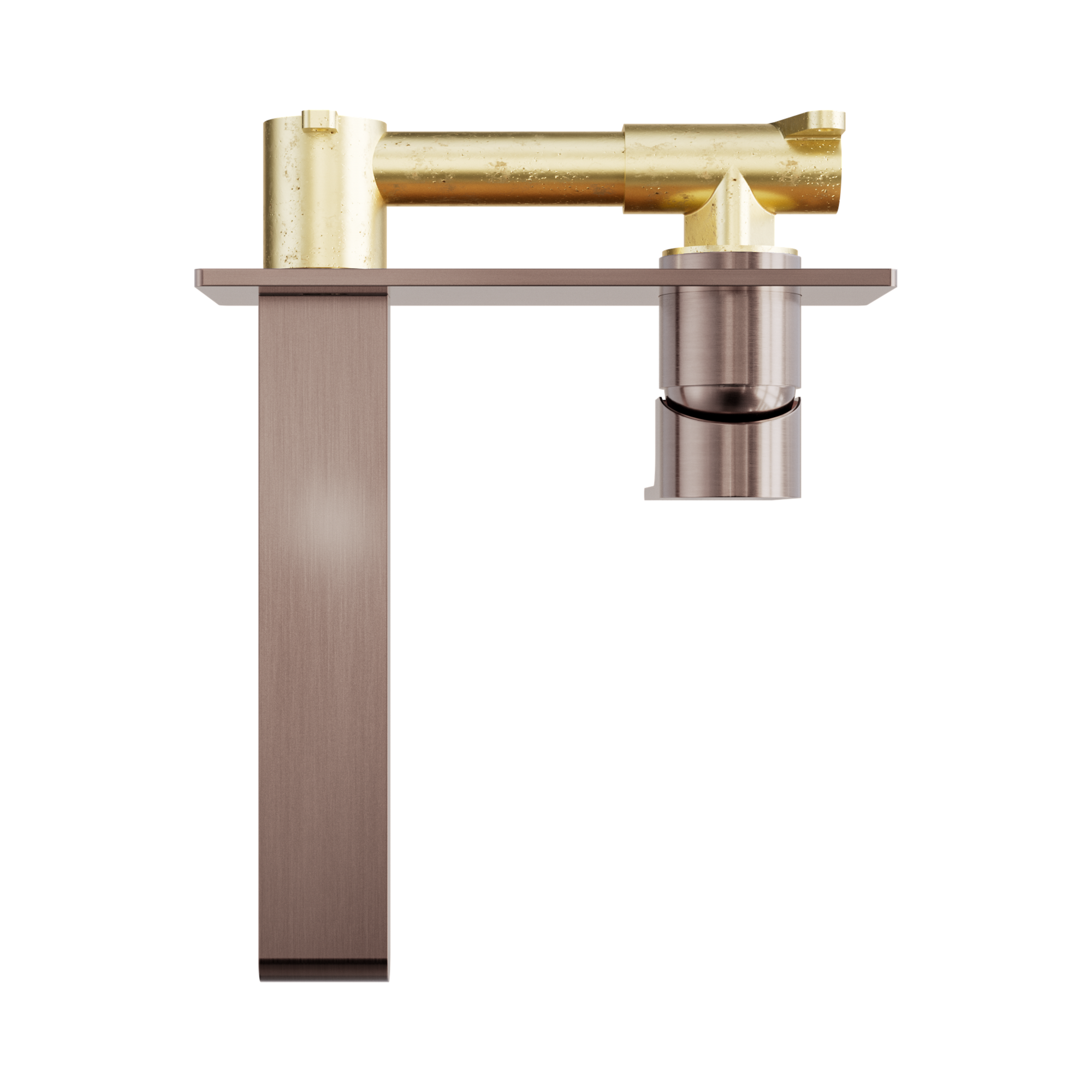 NR321510a BZ Bianca Wall Basin Bath Mixer 187mm Brushed Bronze image 3